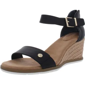 Daytonn Womens Faux Suede Ankle Strap Wedge Sandals Weekend Fit