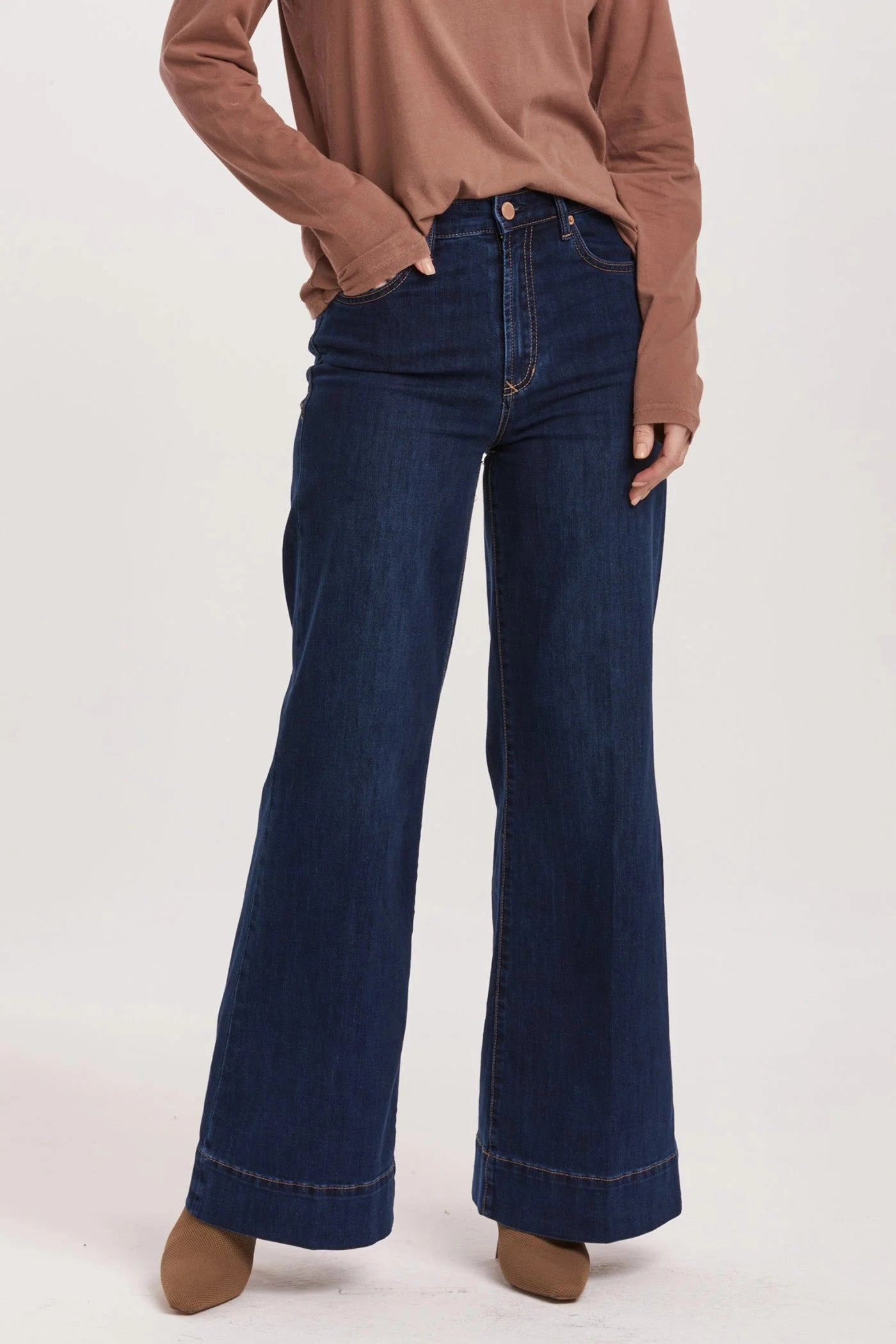 Cruise-Wear Edgy Look Dear John Denim Fiona High Rise Wide Leg Jeans Star Demand