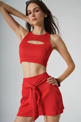 MoistureWickingFabric Demi Bra - Savvy Red