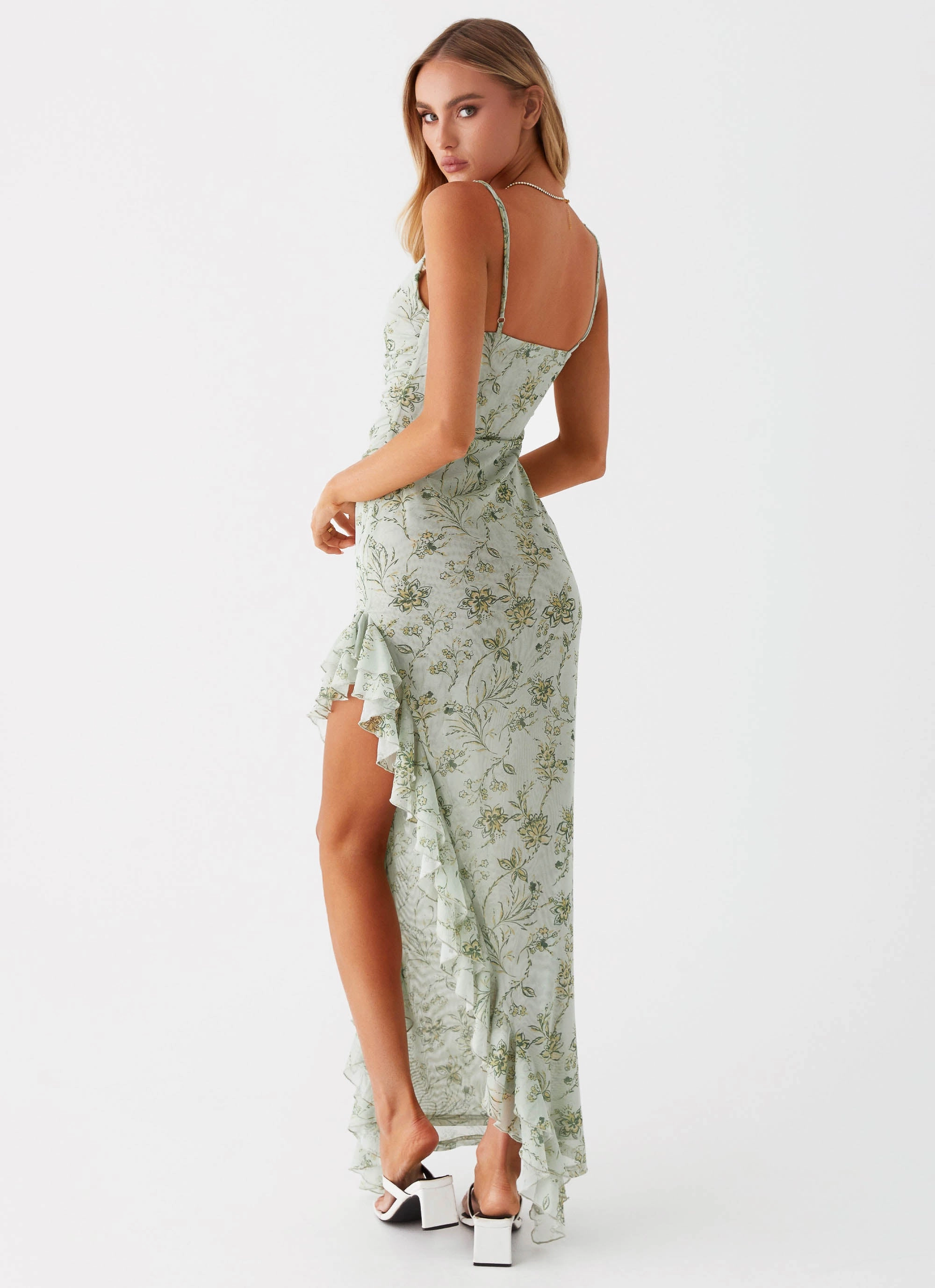 Fall Layer Princessa Maxi Dress - Sage Floral