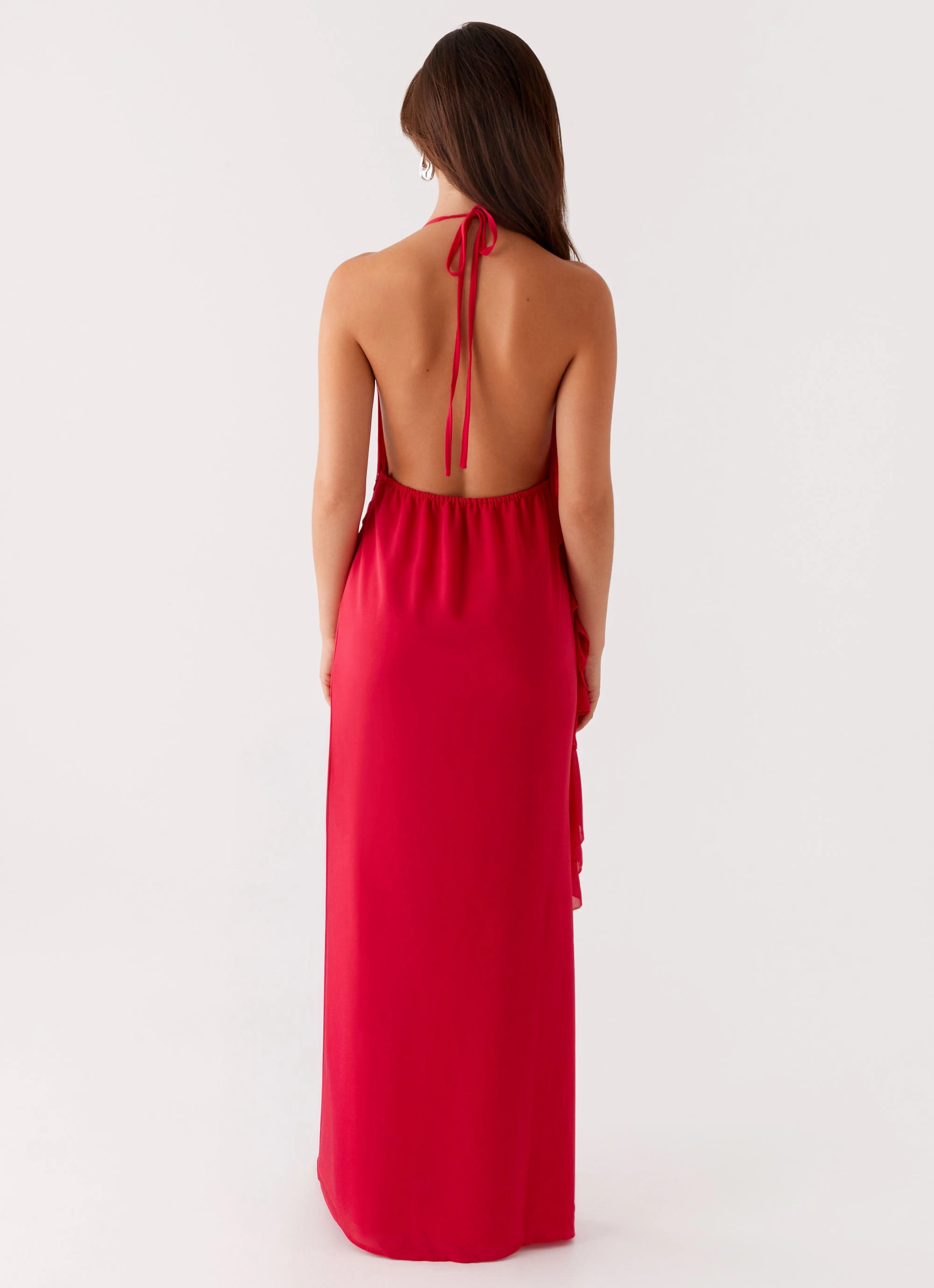 Pure Tone Diedre Rose Strappy Maxi Dress - Raspberry