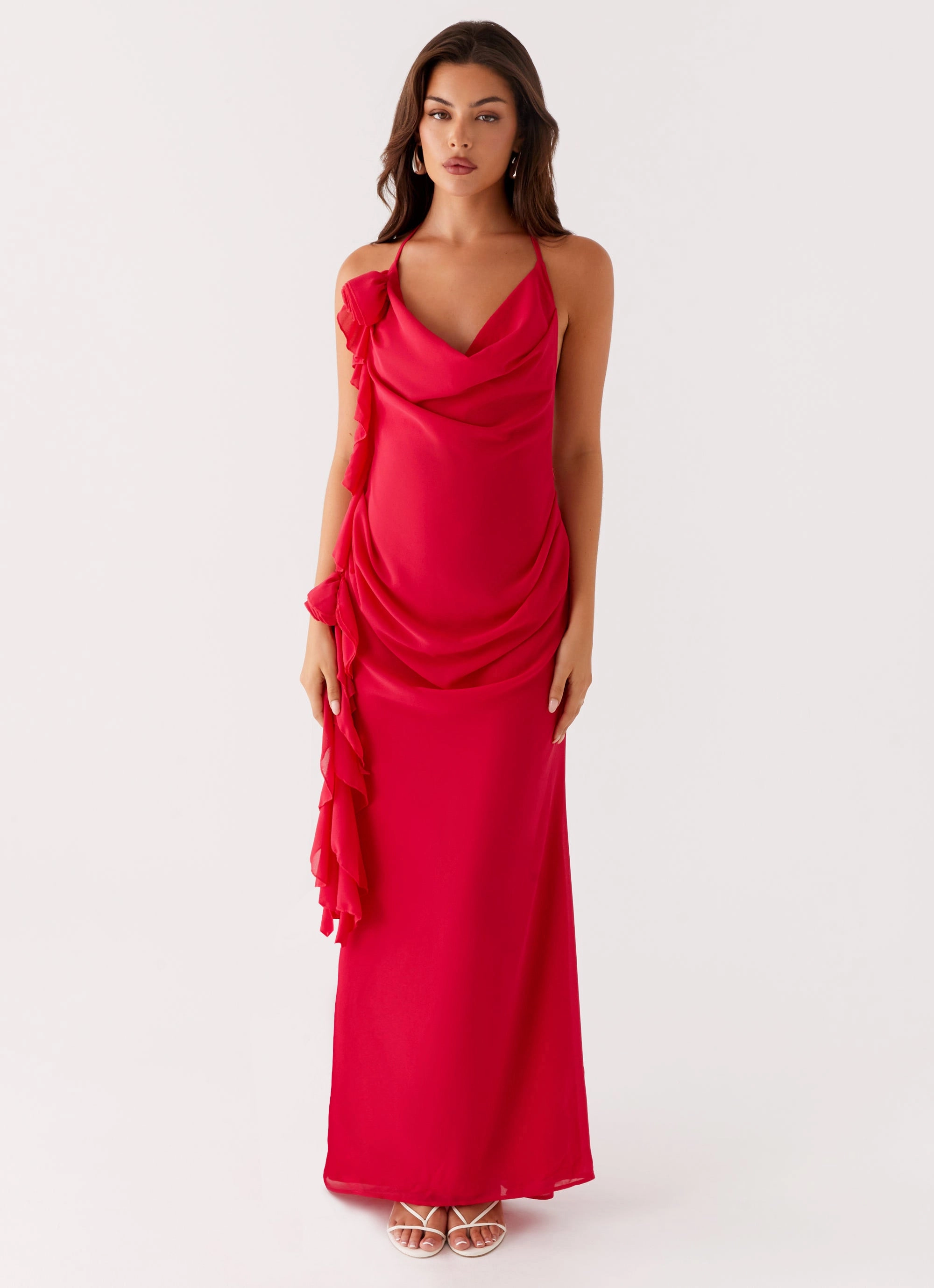 All-season garment Flexible Fit Diedre Rose Strappy Maxi Dress - Raspberry