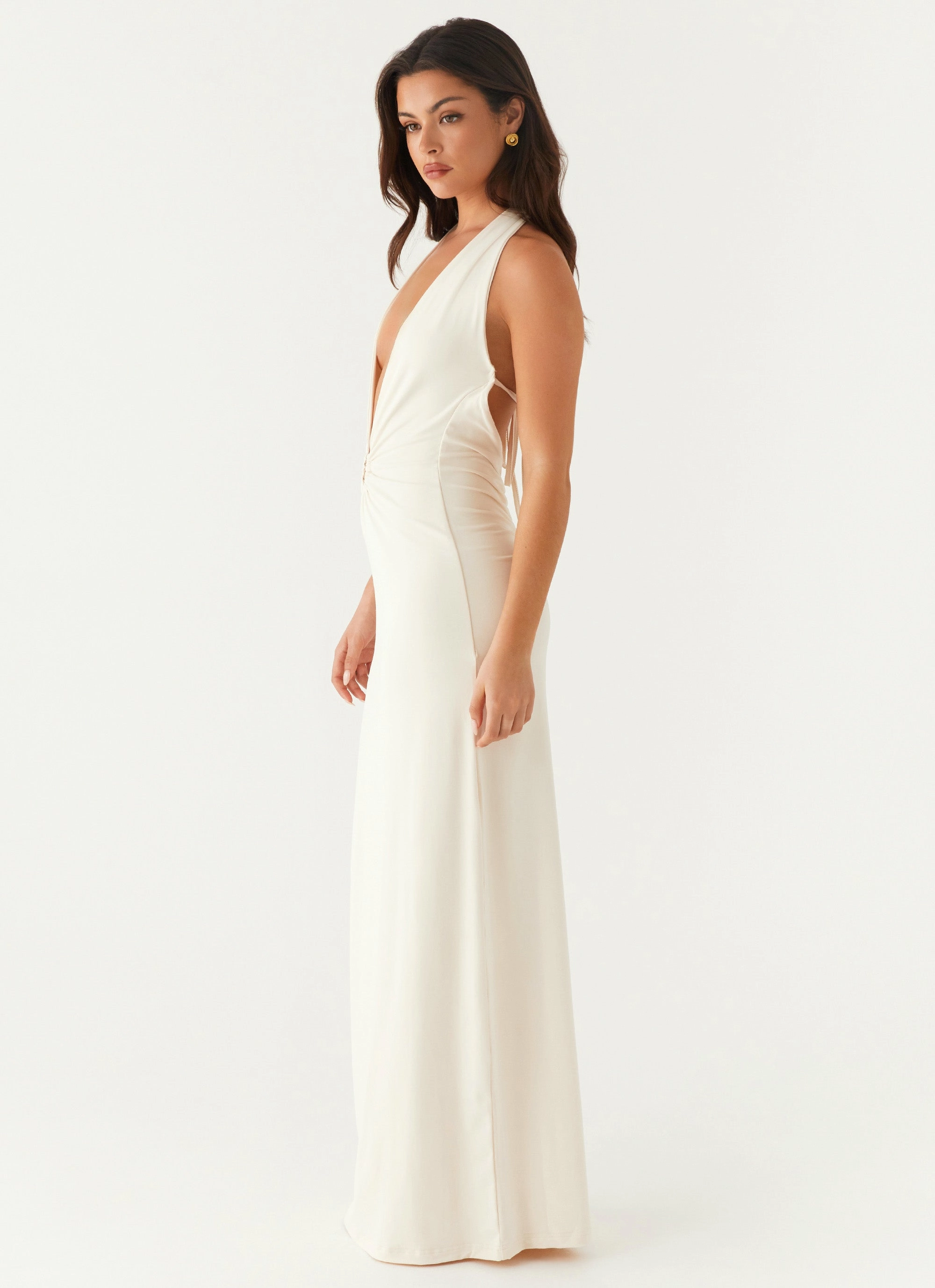 Comfortable casual dress Smooth Look Dominica Maxi Dress - Ivory