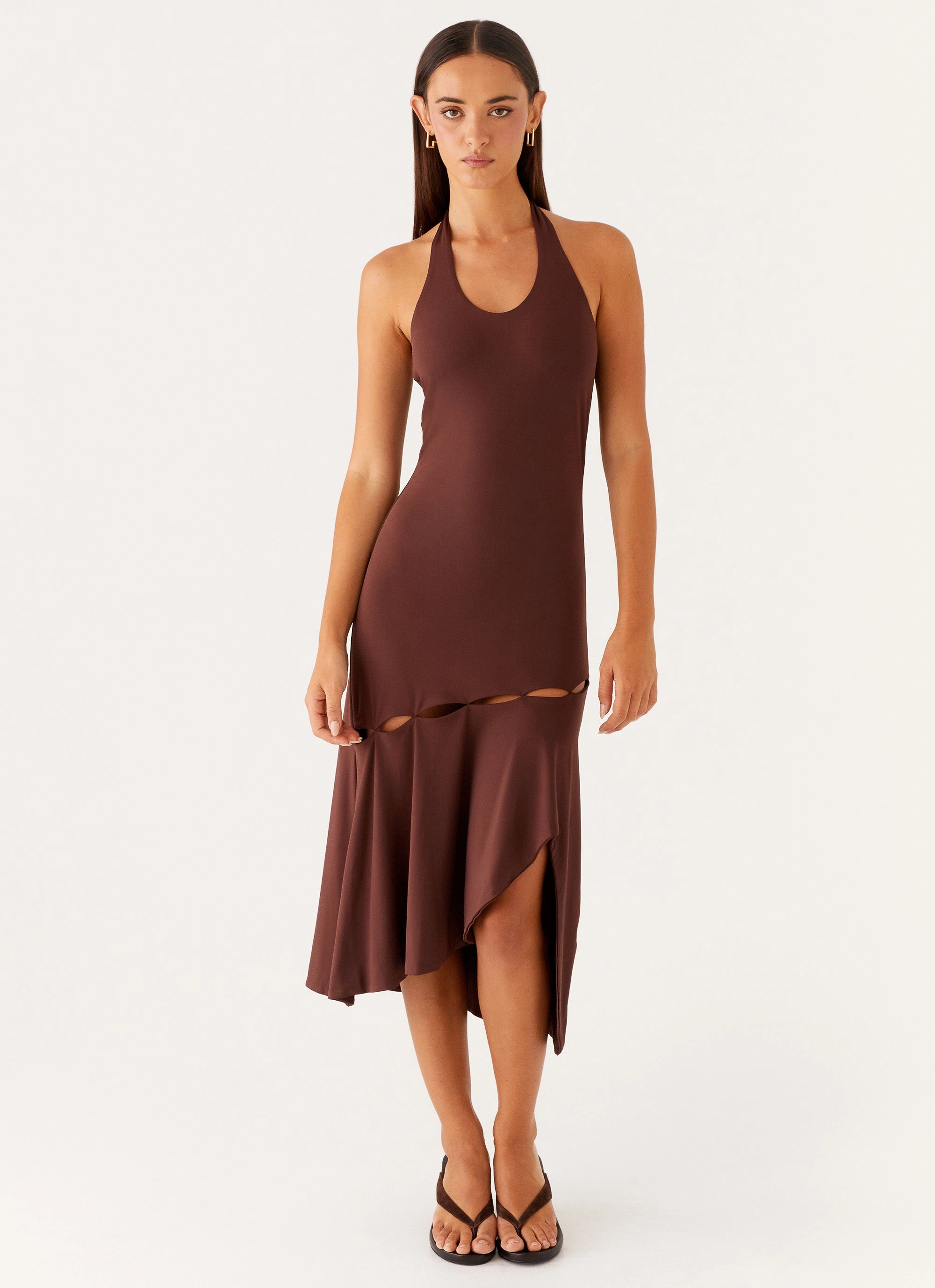 Modern Movement Fast Times Midi Dress - Chocolate