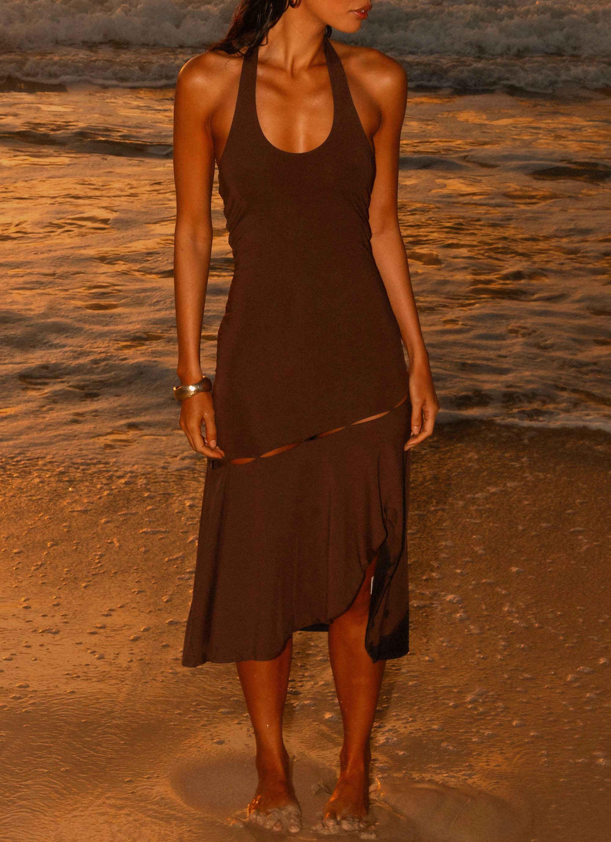 Urban Spirit Fast Times Midi Dress - Chocolate