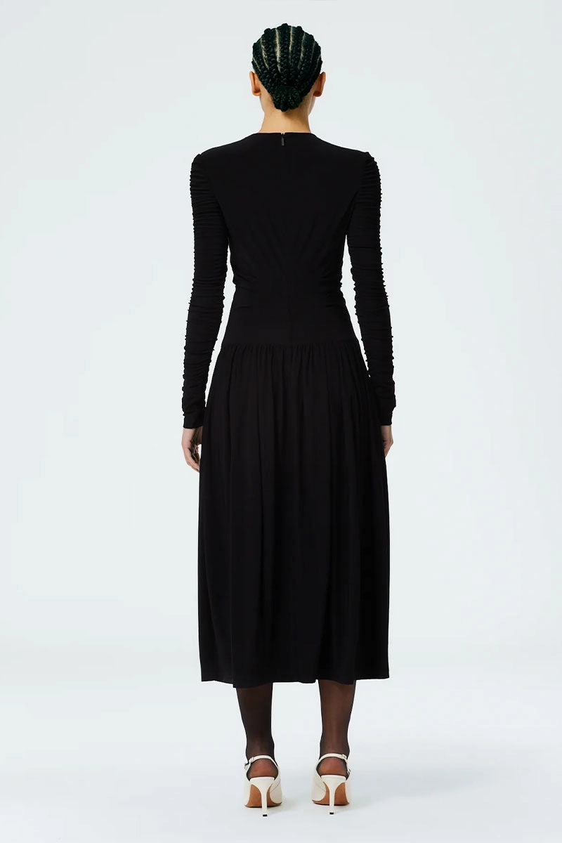 Soft Shine effortless grace Drapey Jersey Ruched Dress