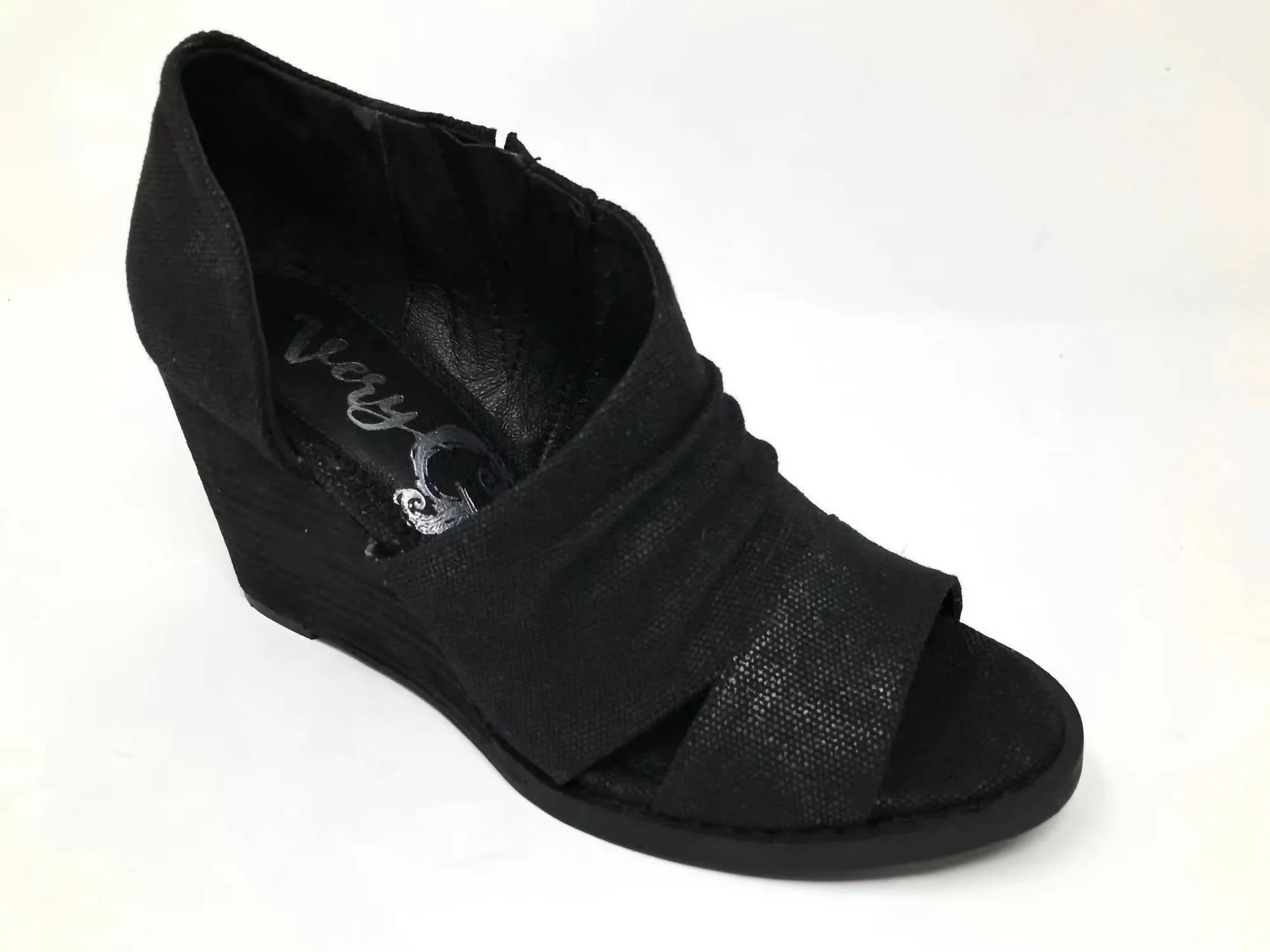 Orange Fun Women's Wrap Wedges In Black