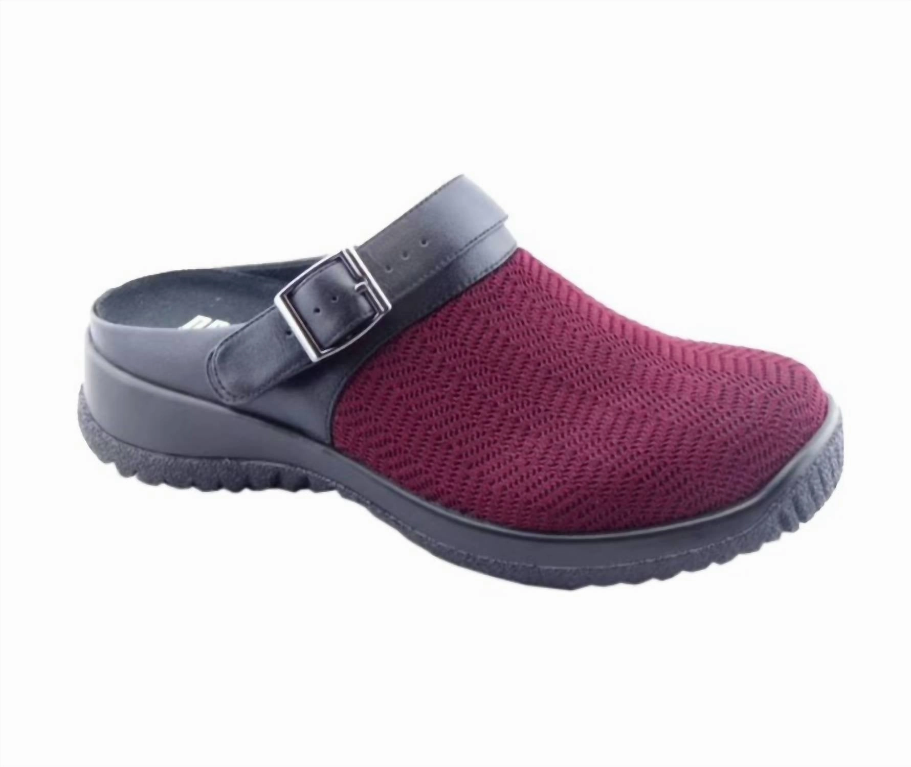 Slip Fit Sandals Women's Savannah Clogs In Burgundy Wavy Stretch