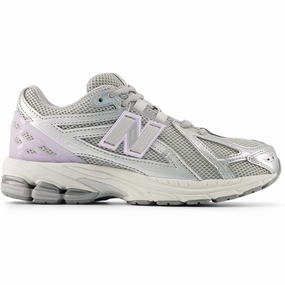 New Balance Silver Metallic 1906 Kids Lace Sneakers Soft Touch