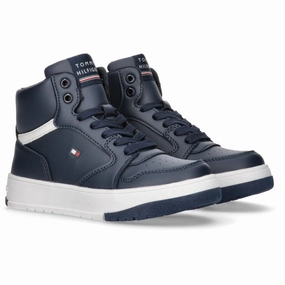 Tommy Hilfiger Blue Mid Cutlace-Up Sneaker PU midsole Comfort