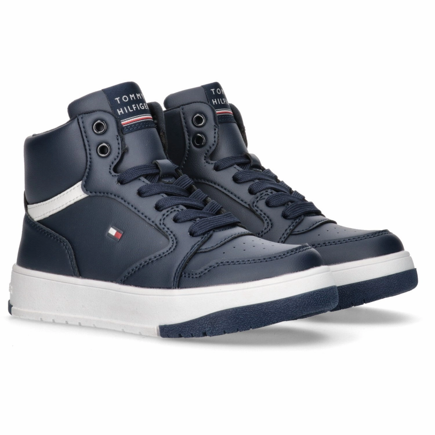 Tommy Hilfiger Blue Mid Cutlace-Up Sneaker PU midsole Comfort