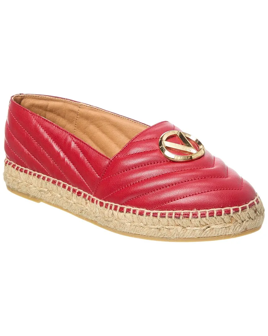 Open Form Slip Resistant Sole Valentino by Mario Valentino Guendalina Leather Espadrille