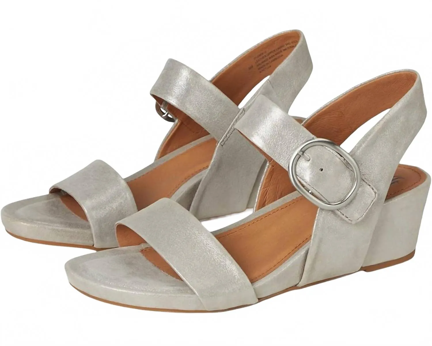 Light Footwear Cushioned Midsole Women Vaya Wedge In Silver/stone