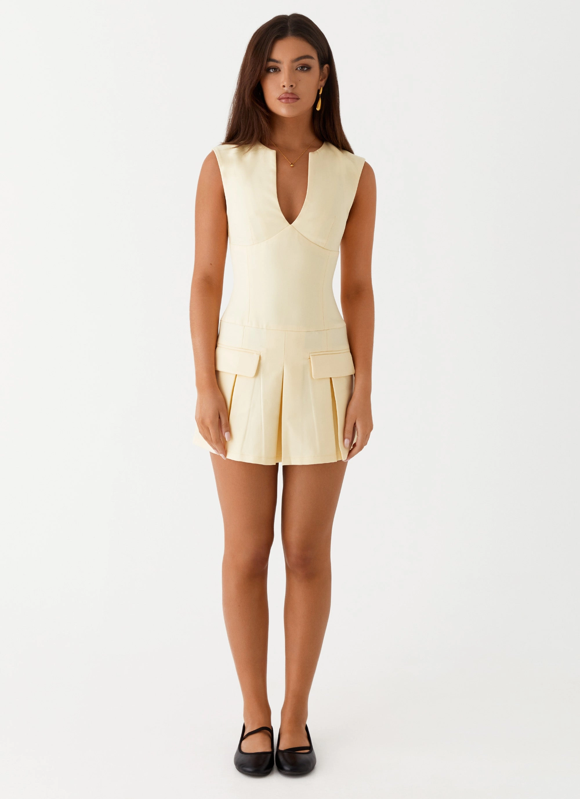Cassia Mini Dress - Yellow Sophisticated Touch