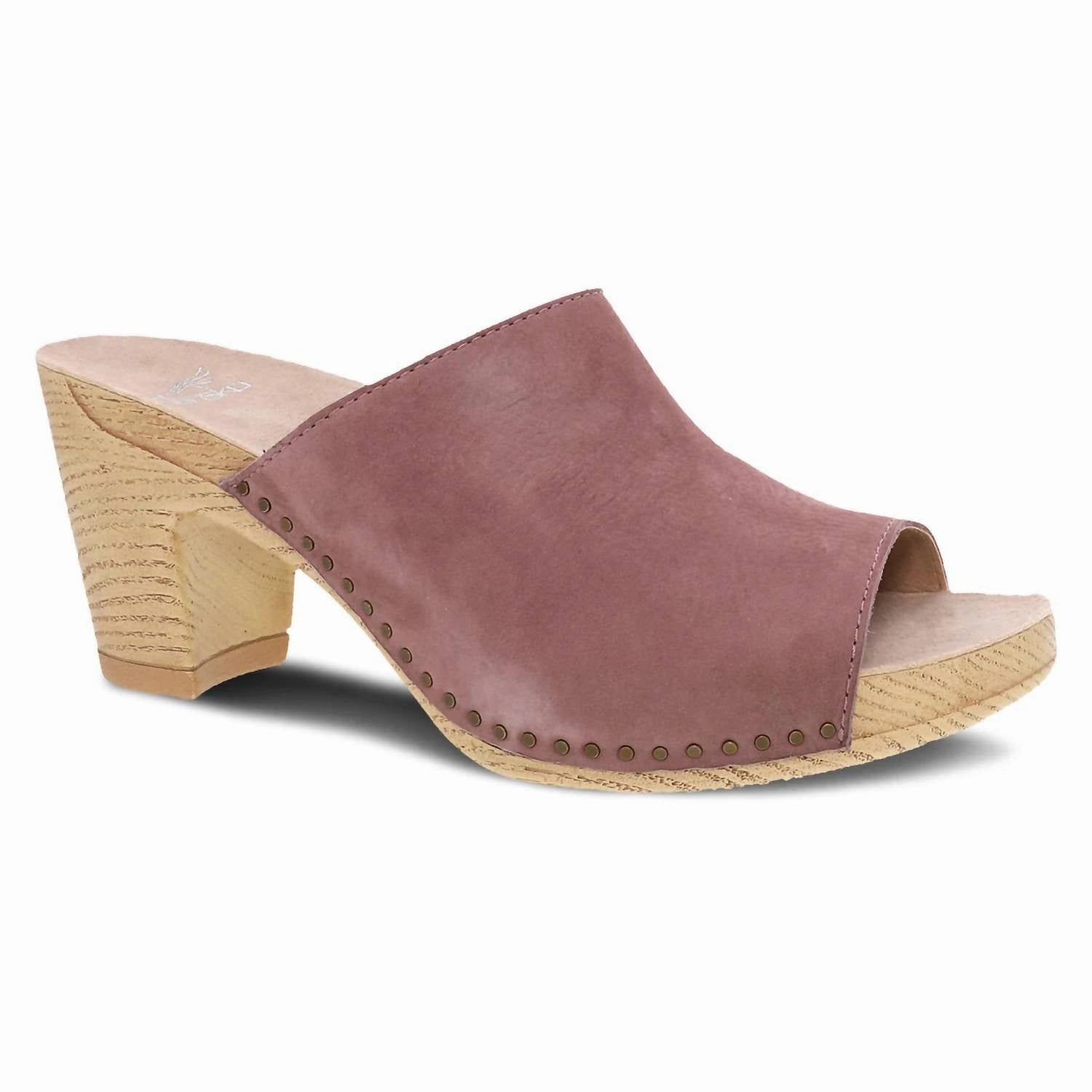Women's Tandi Summer Slip On Heeled Mule In Rose Basic Style