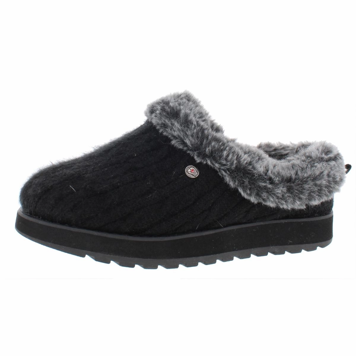 Keepsakes Ice Angel Womens Cable Knit Faux Fur Clogs Innovative Features Effortless Sandals