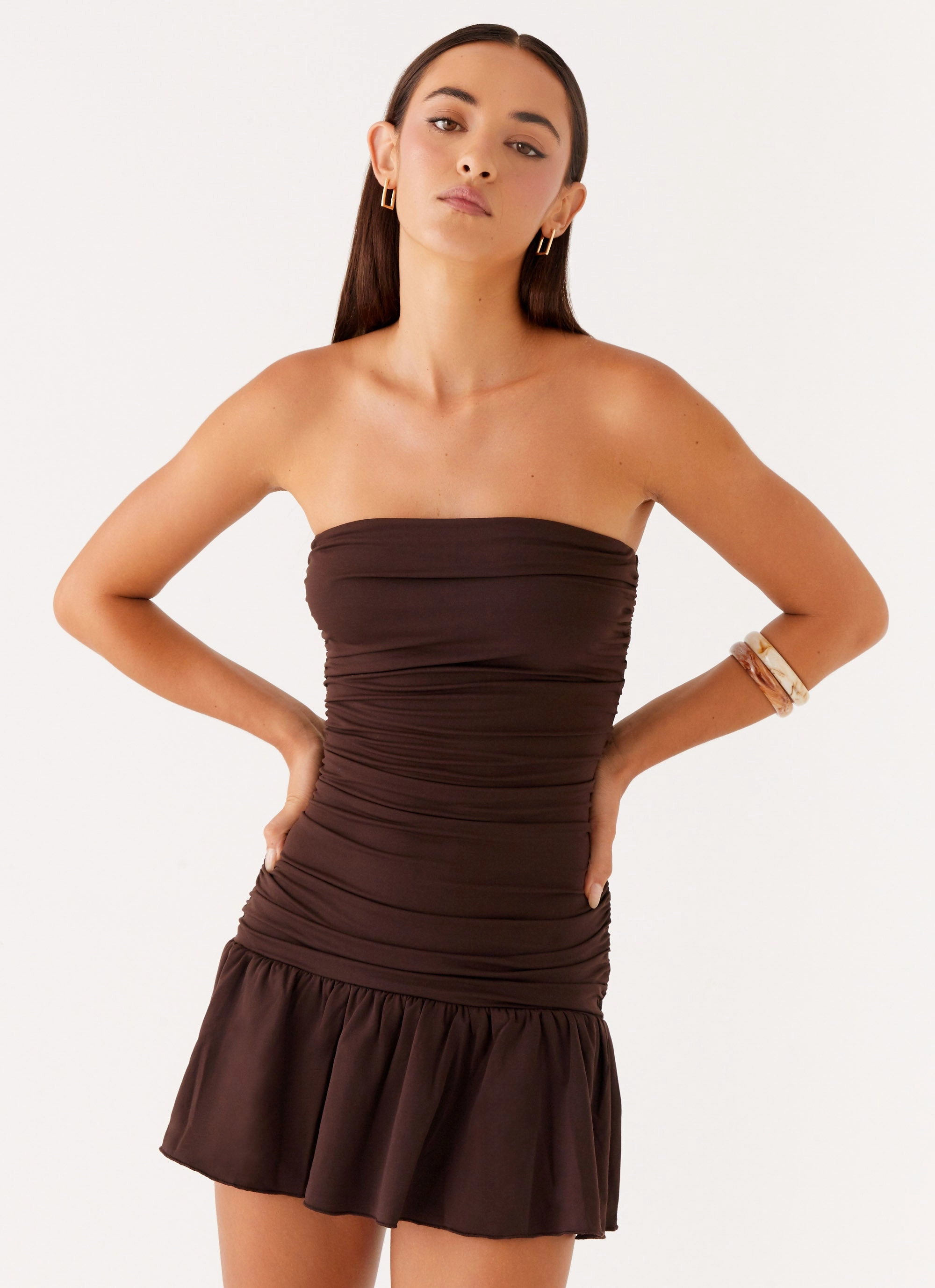 Eclair Mini Dress - Chocolate Casual and Smart Relax Line