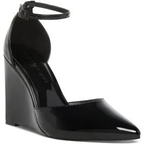 Lightweight Outdoor Footwear Comfortable Vacation Sandals Standout Womens Patent Pointed Toe Wedge Heels