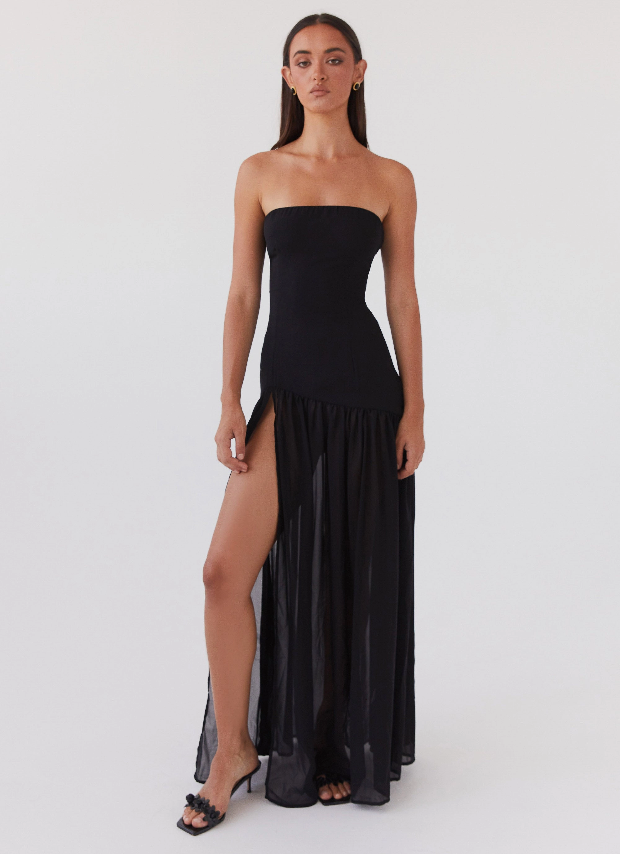 Timeless-Classic Eden Strapless Maxi Dress - Black