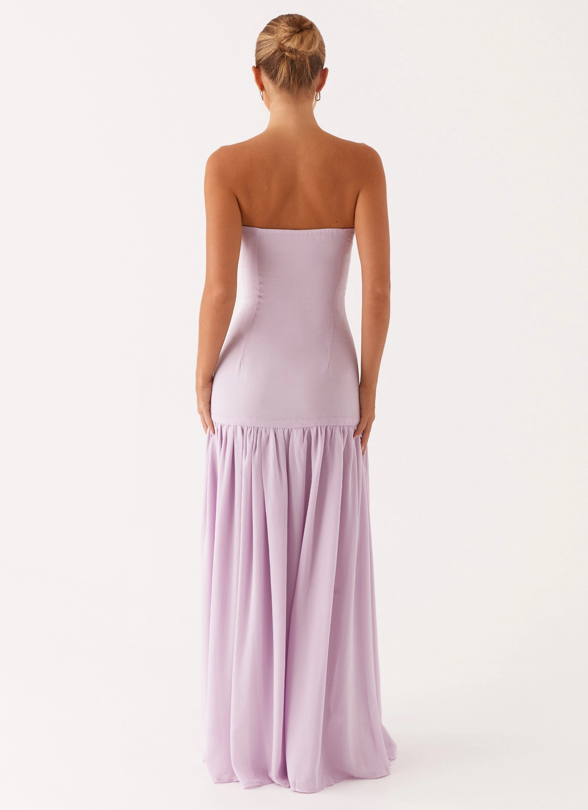 solo wear Premium Quality Eden Strapless Maxi Dress - Lilac