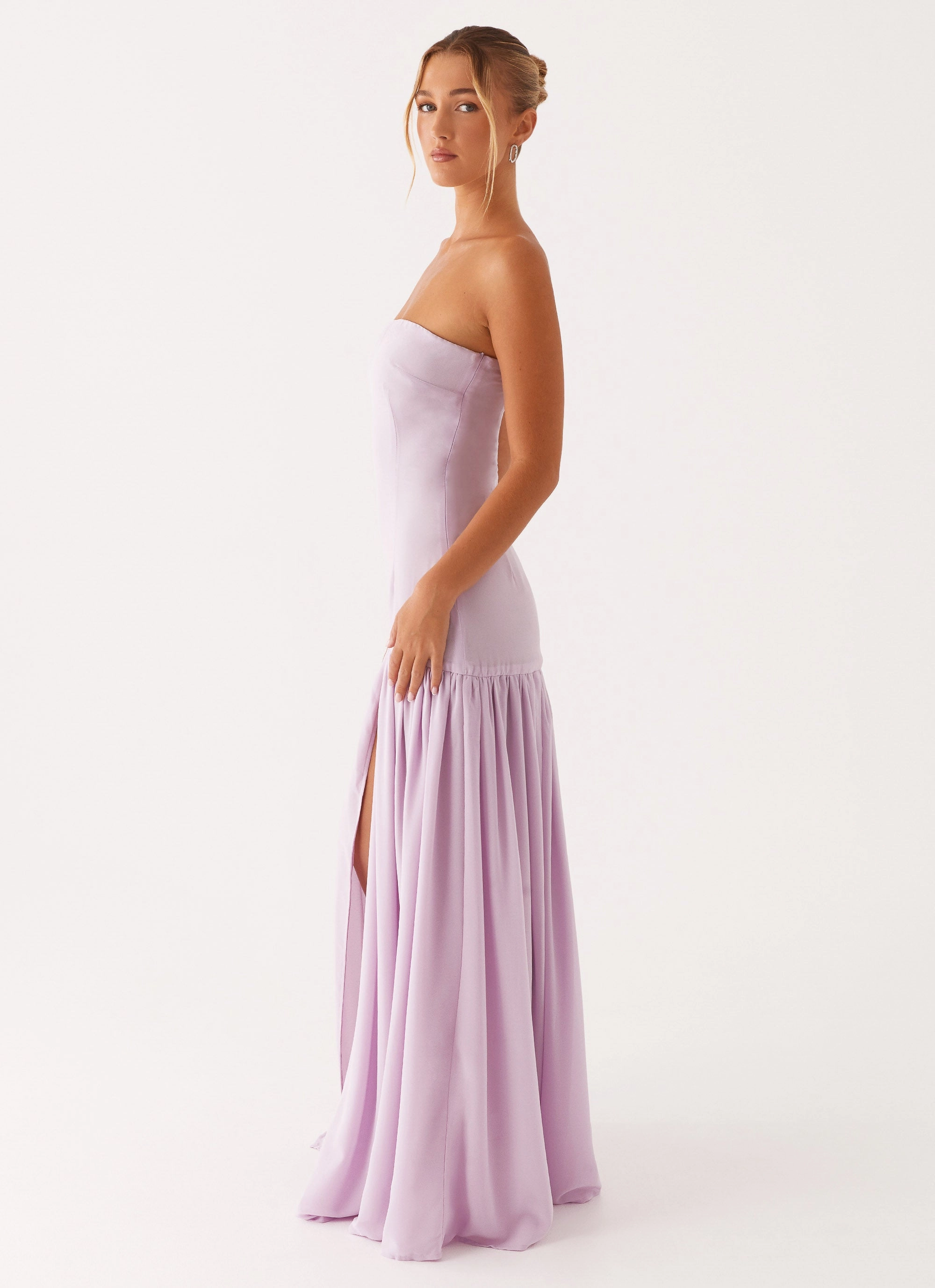 Feminine Look Eden Strapless Maxi Dress - Lilac