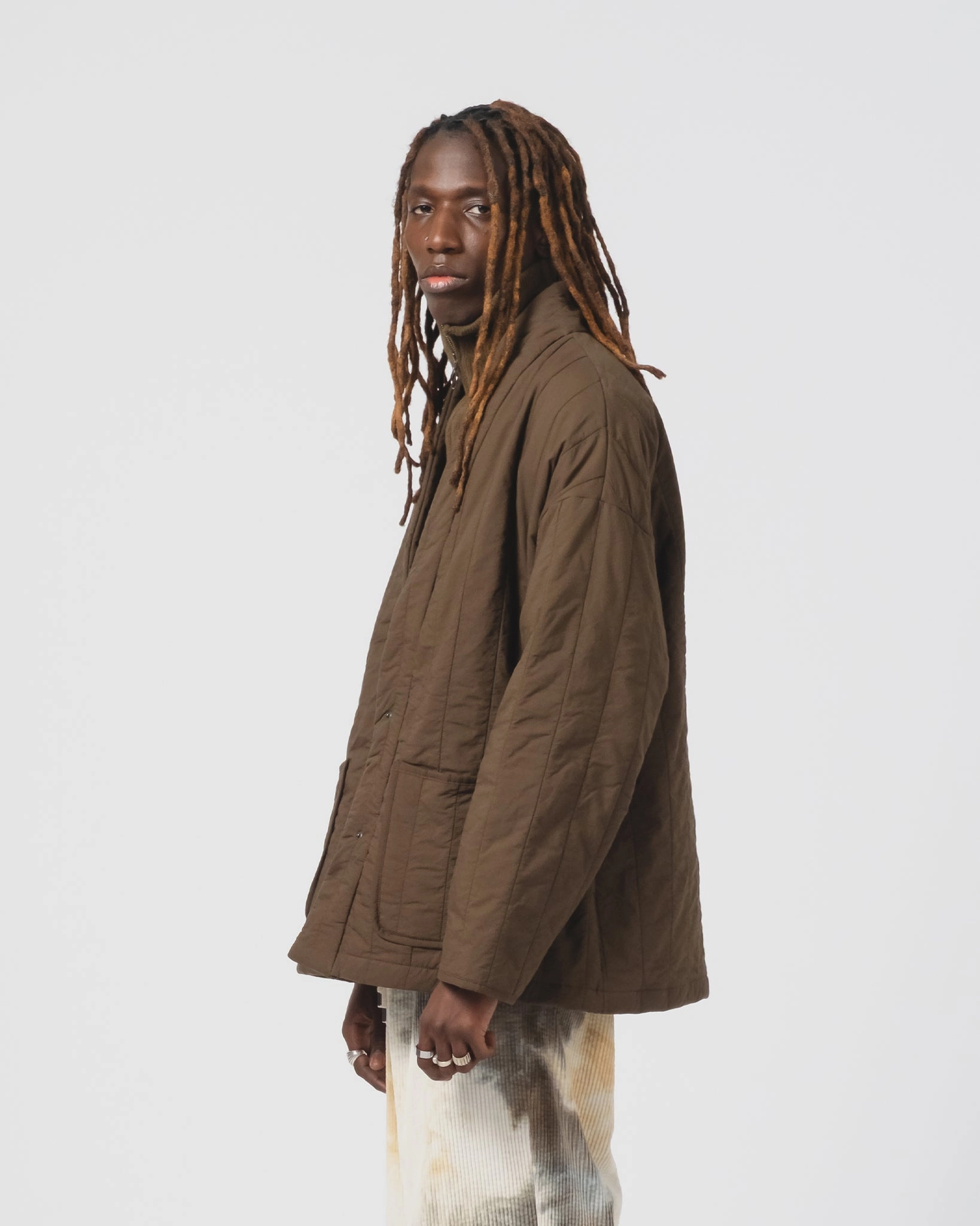 Edo Jacket Quilted Cotton Java Brown Roll