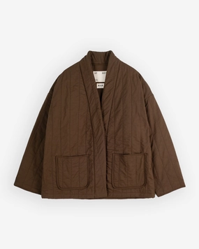 Edo Jacket Quilted Cotton Java Brown High-quality