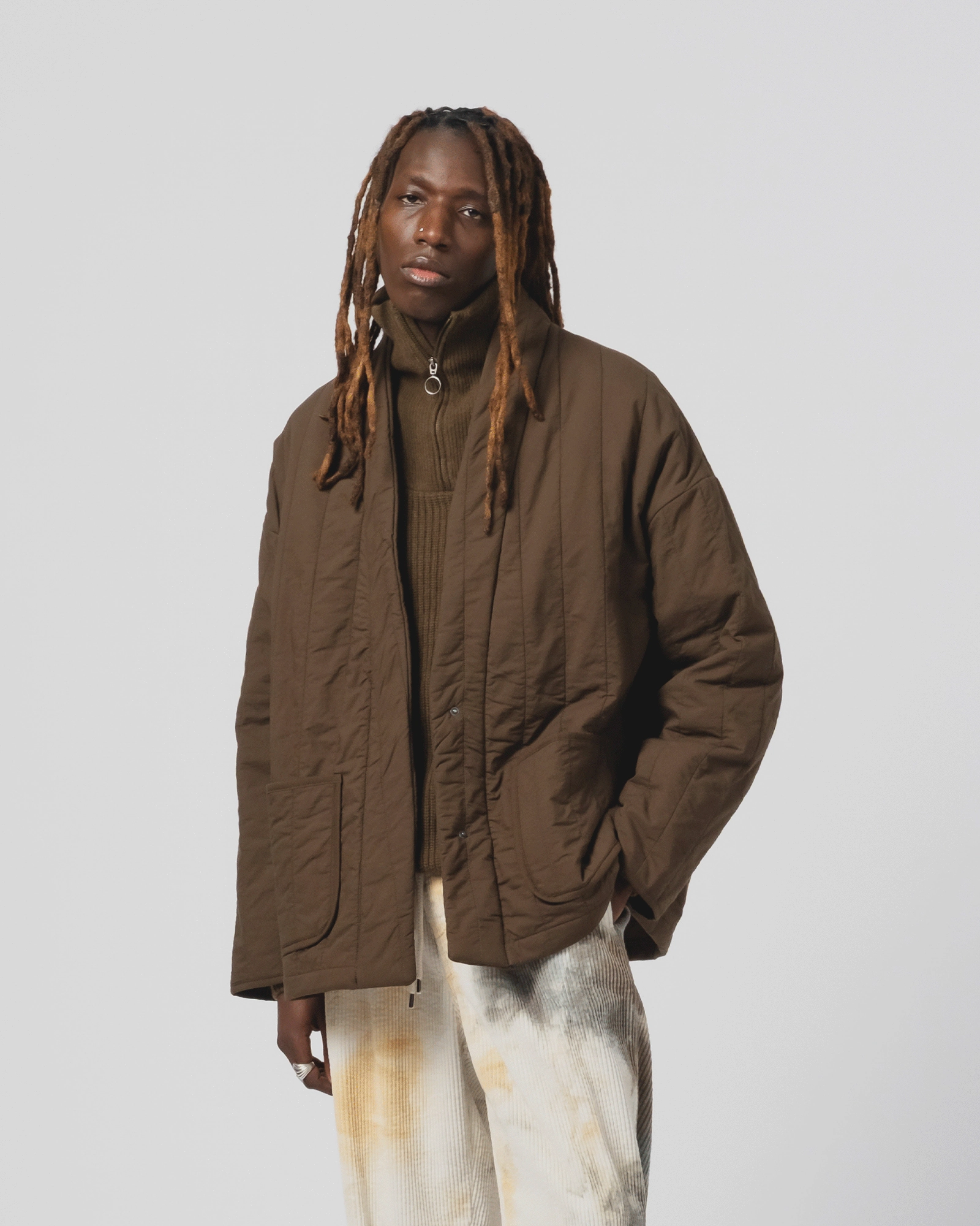 Edo Jacket Quilted Cotton Java Brown Game Day Idolize