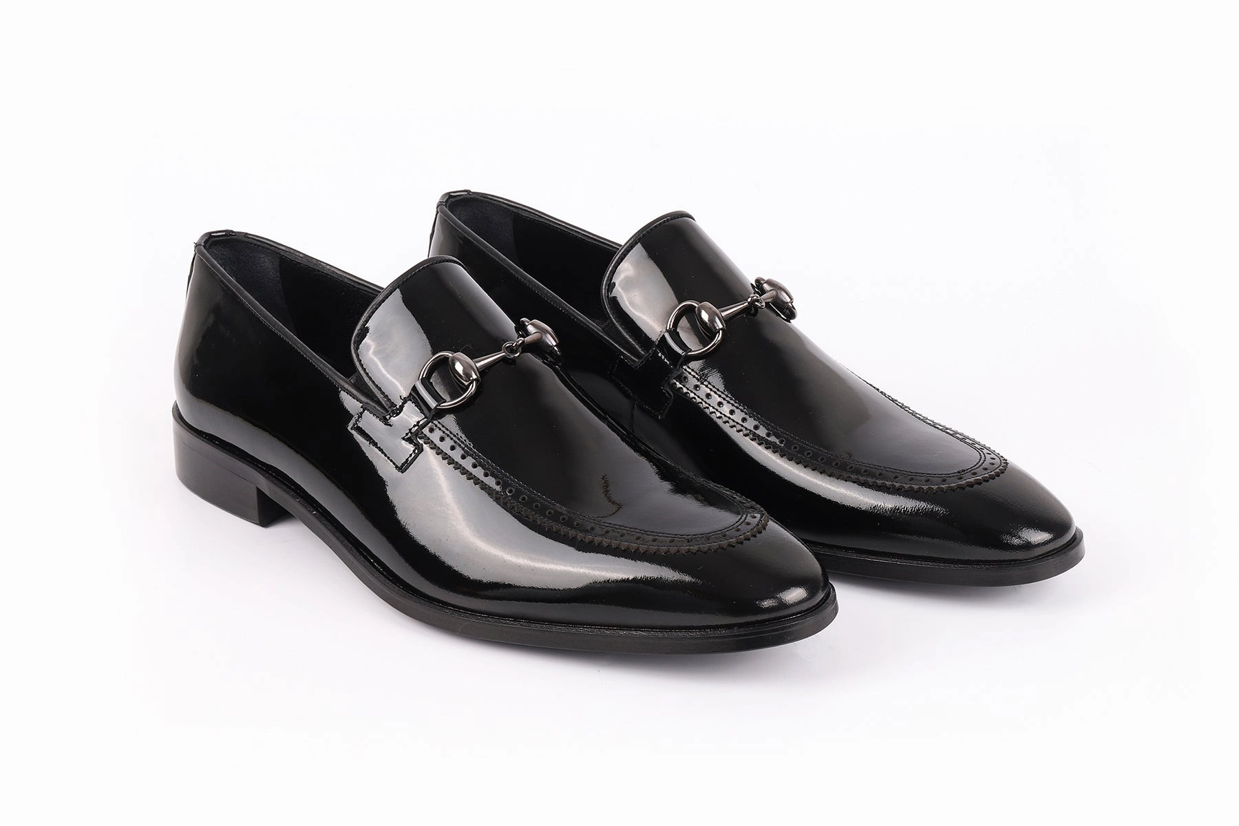 Edroy Patent Leather Horsebit Buckle Dress Shoes Weather Fit Stylish Appearance