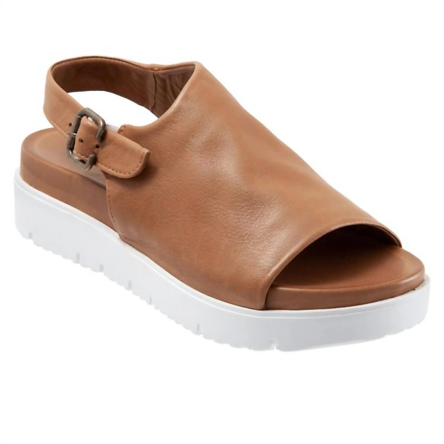 Women's Summer Yancy Sandal In Brown All-Age Fit Slip On Easy Adjust Buckles