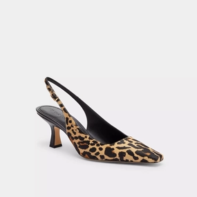 Comfort Walk Cozy Slip-On Shoes Coach Outlet Slingback Heel With Leopard Print
