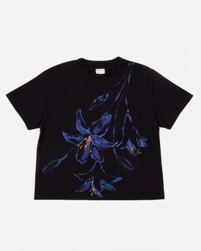 x Katie Tomlinson ? Pocket T Black Job Interview Animal Print