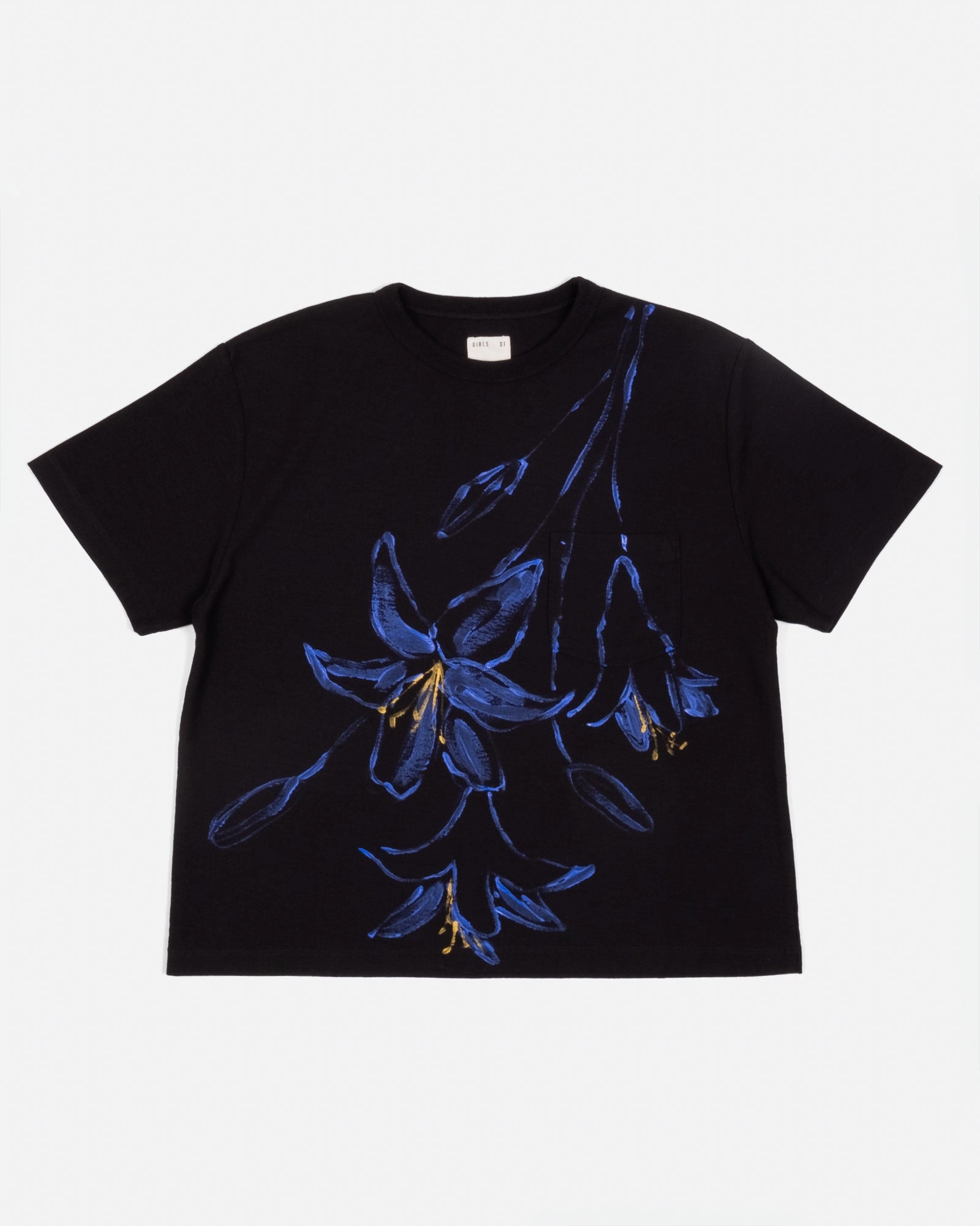 x Katie Tomlinson ? Pocket T Black Job Interview Animal Print