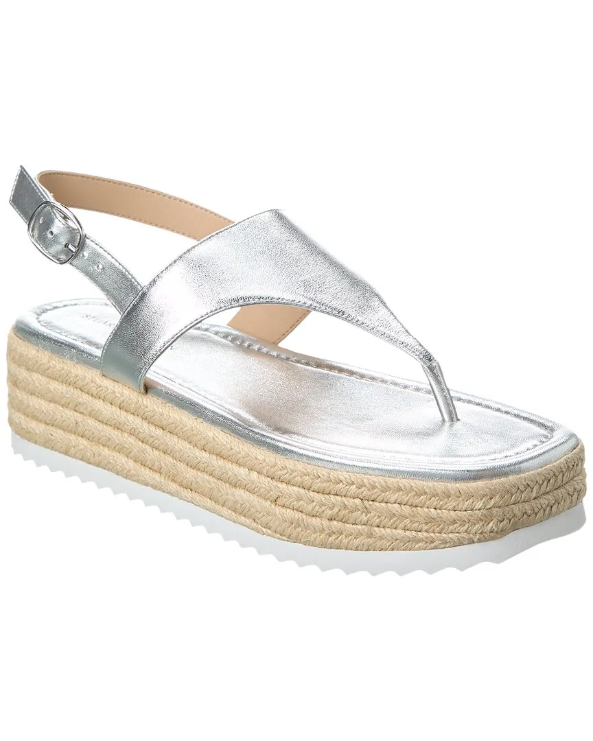 Stuart Weitzman Mel Patent Espadrille Flatform Sandal velcro Reinforced toe