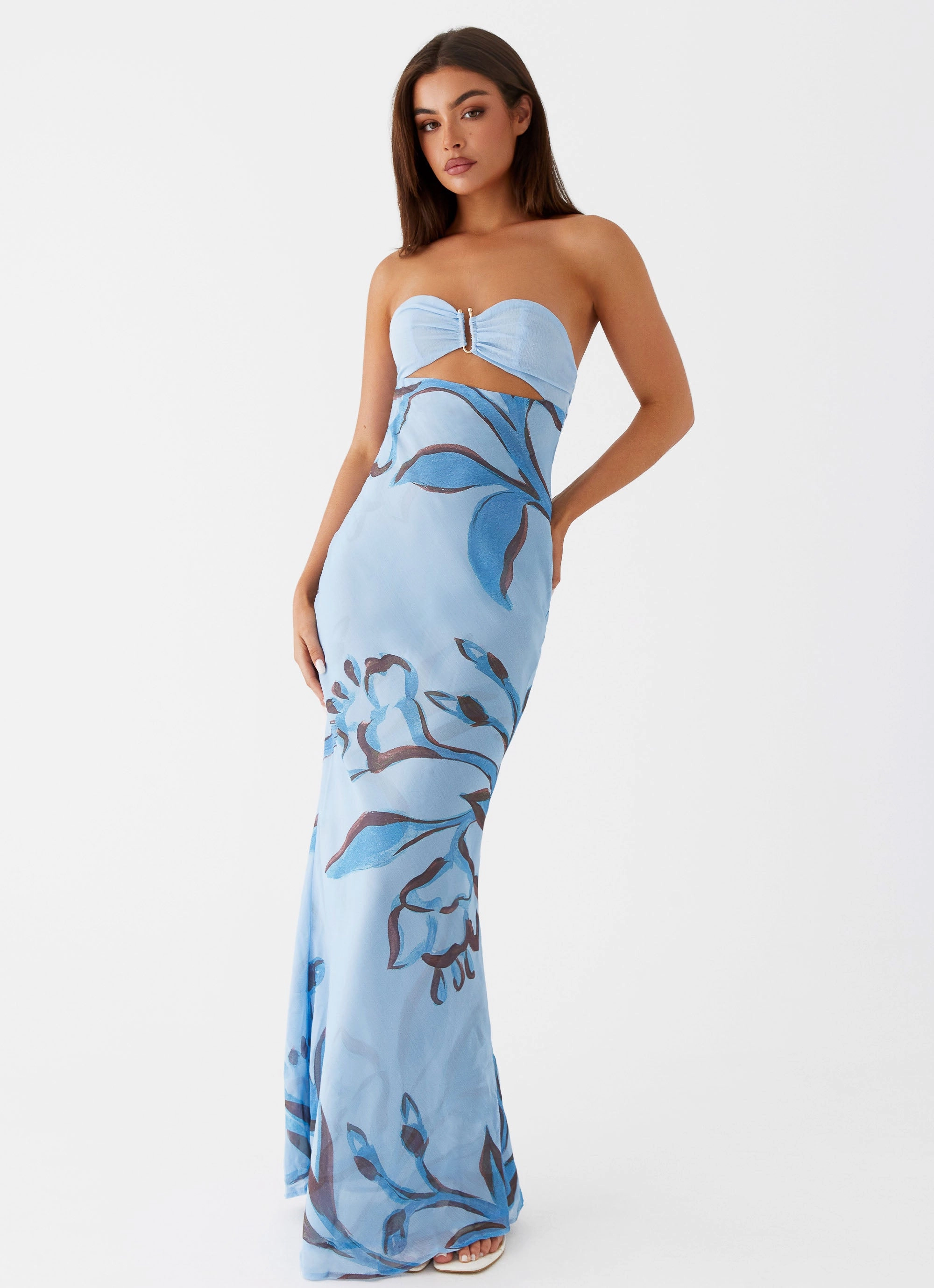Tropicana Maxi Dress - Blue Floral Move Easy