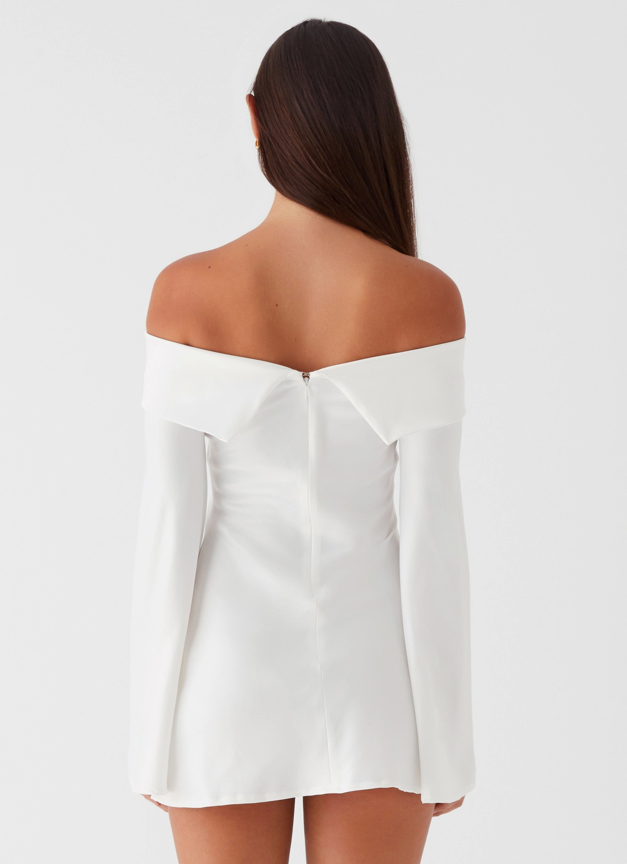 Subtle Flex Lumina Long Sleeve Mini Dress - White