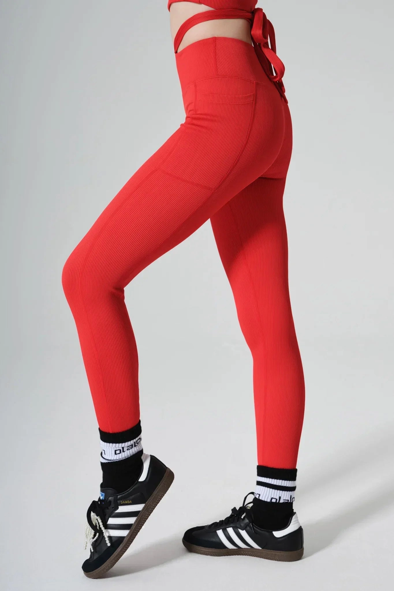 Selah High Waist Leggings - Savvy Red Seamless Design Holiday Outfit Relaxed Comfort Wear