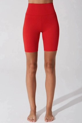 Elite Ribbed Bikershort - Savvy Red handmade touch Eco-friendly