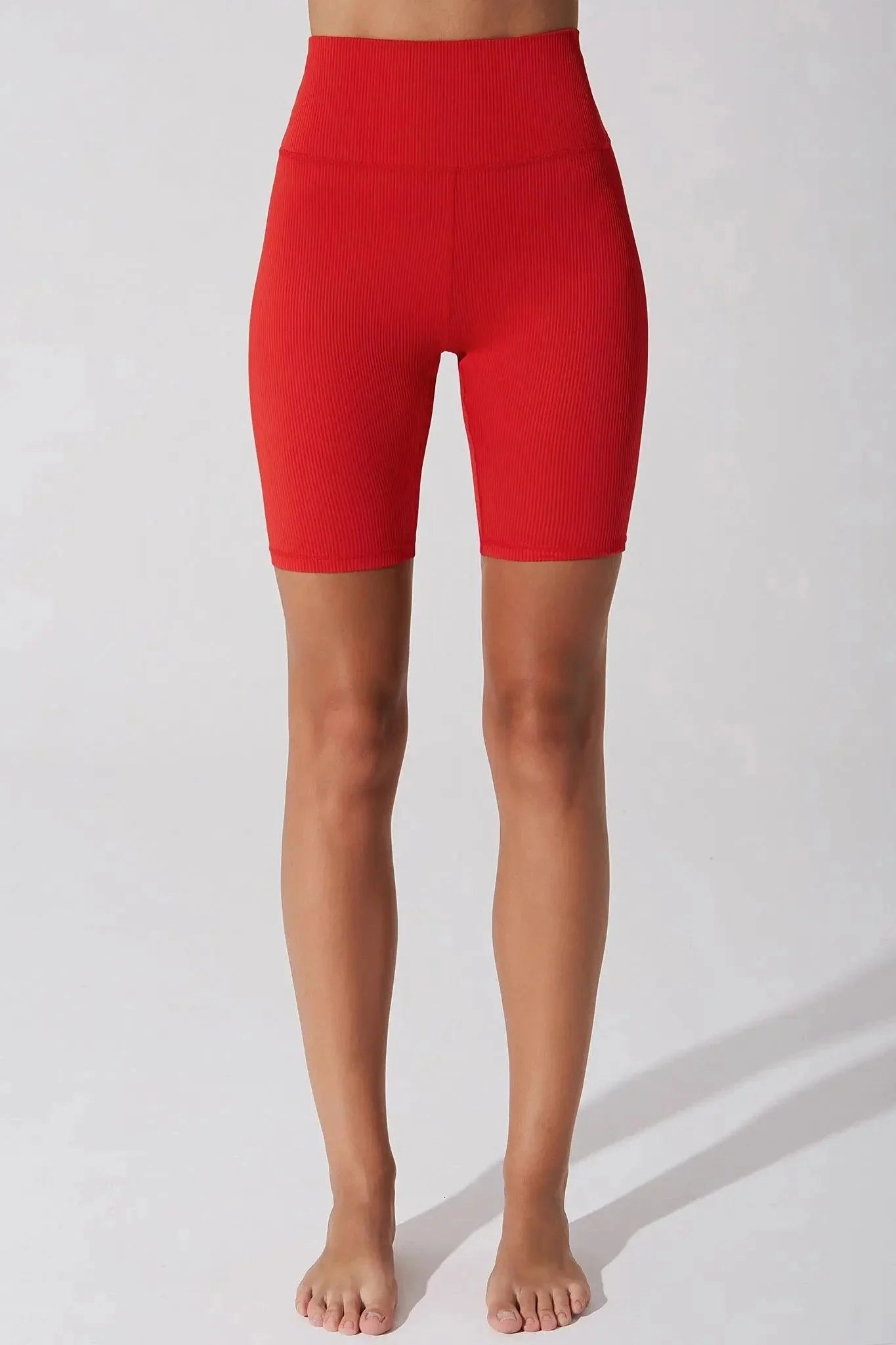 Elite Ribbed Bikershort - Savvy Red Trendy Look Trendy Mood