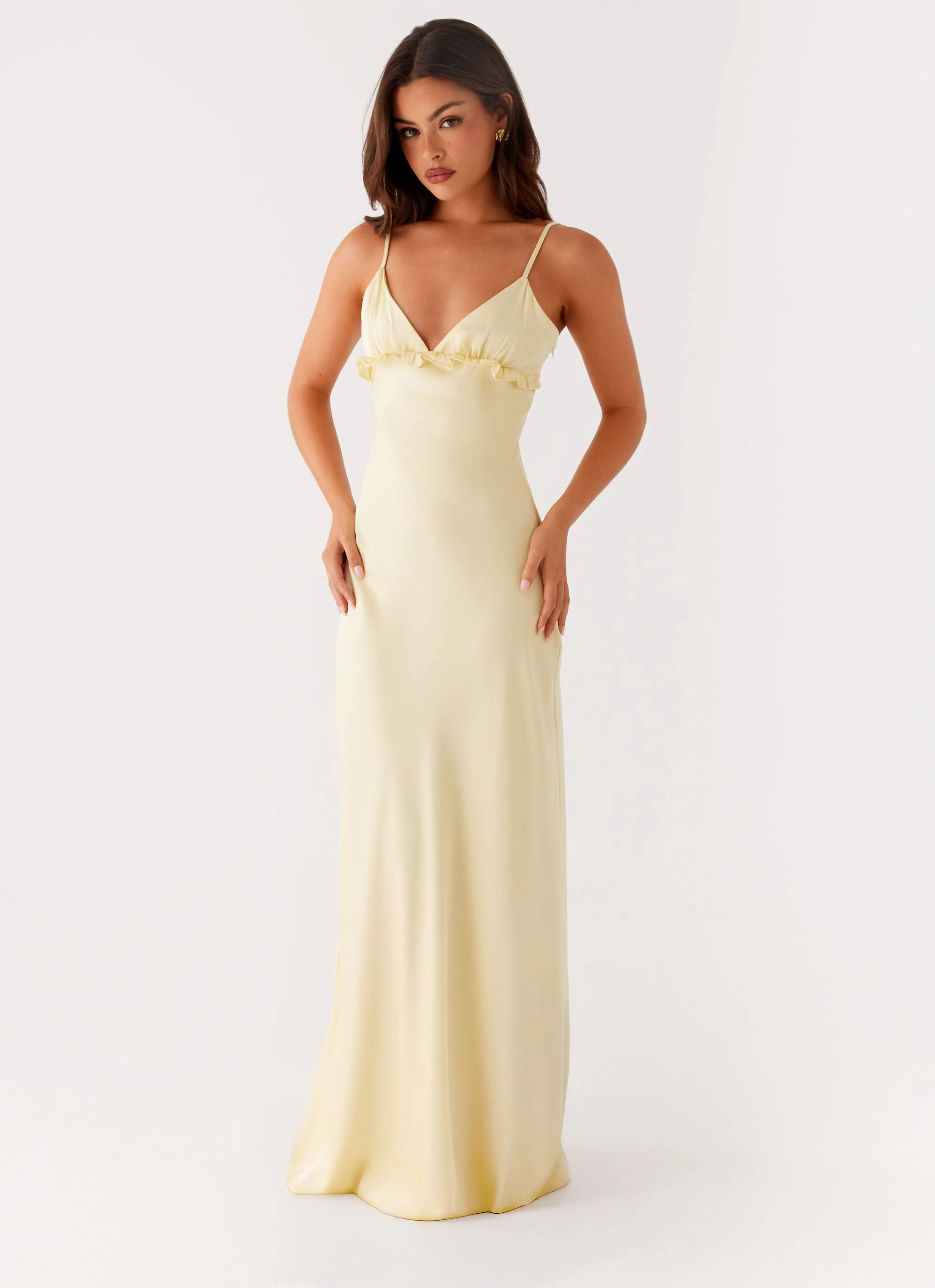 Evening Ready New York Elona Maxi Dress - Baby Yellow