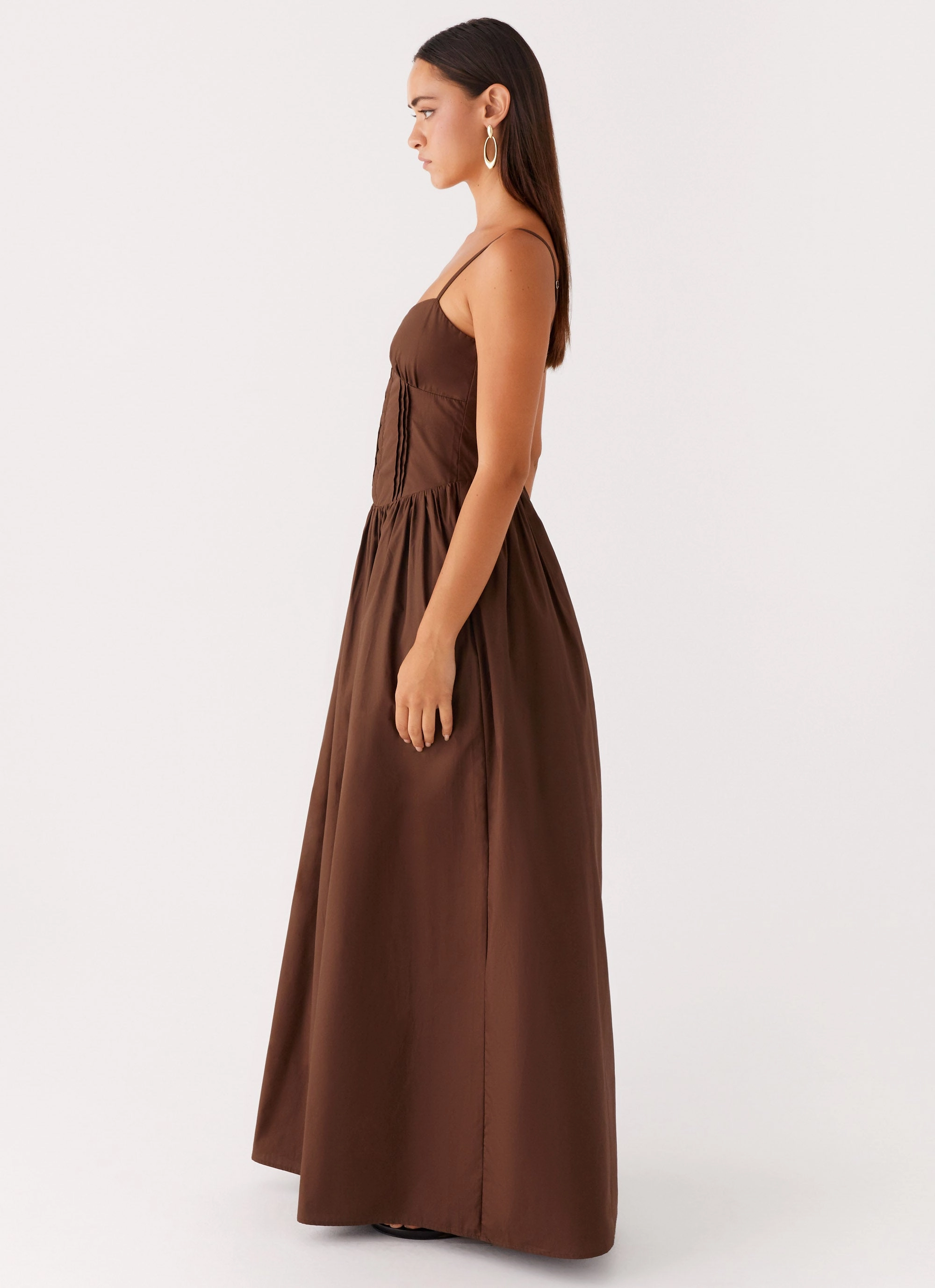 Cerys Maxi Dress - Chocolate Floating Shape
