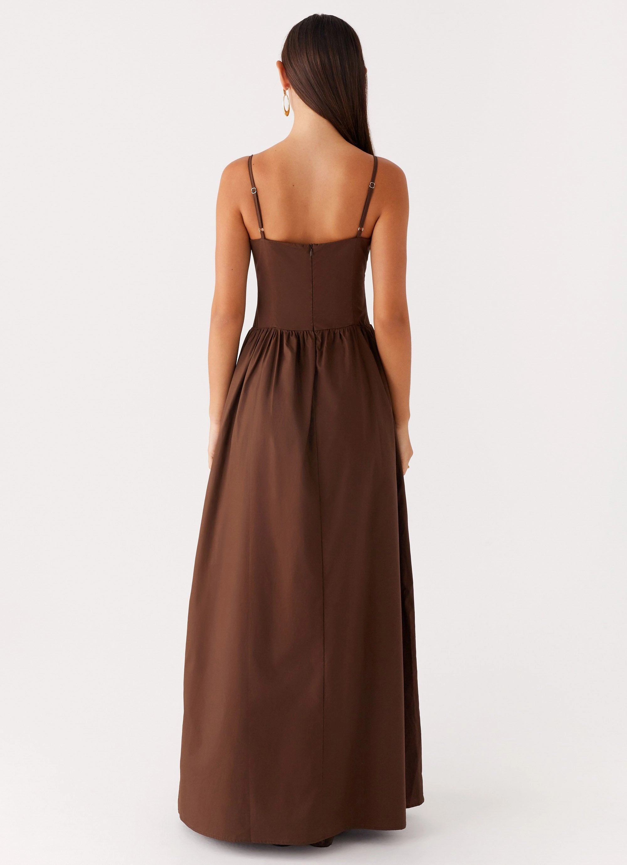 Comfortable and Fashionable Cerys Maxi Dress - Chocolate
