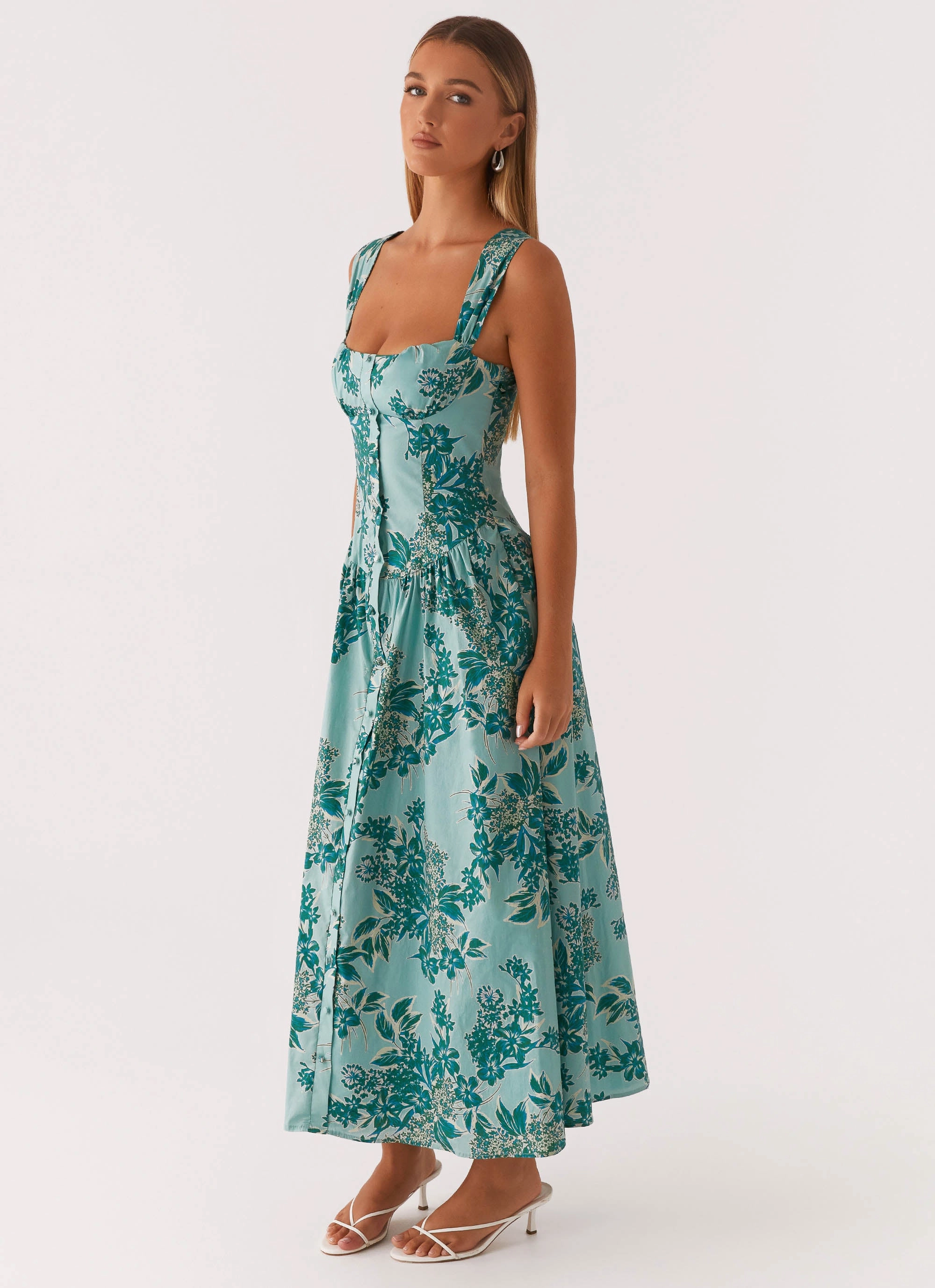 All Occasion Emmalina Midi Dress - Cloud Nine Floral