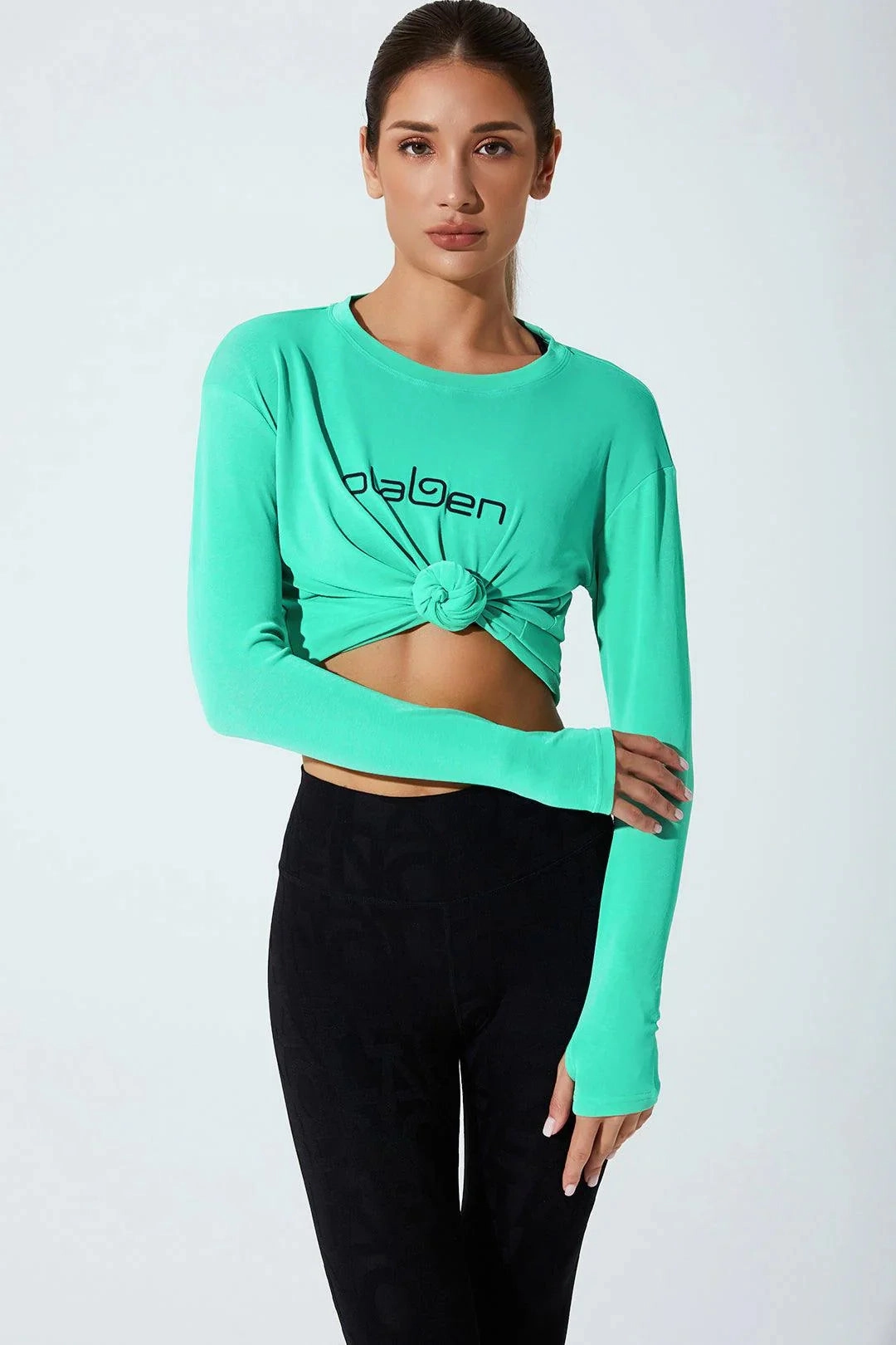 Long Lasting Color Emmy Long Sleeves Top - Downy Green