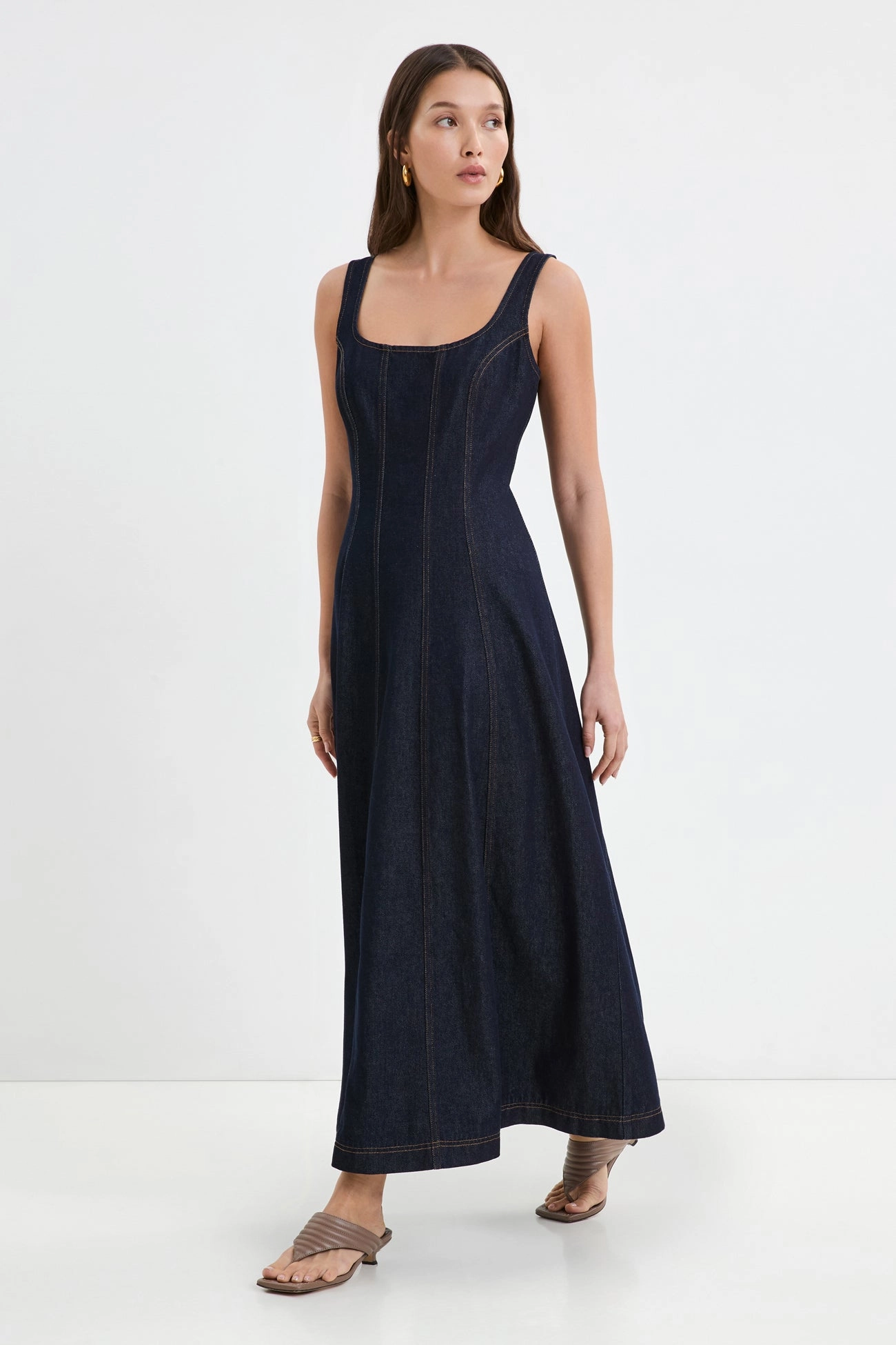 Special-Occasion Sleek and Sleek Melrose Denim Dress