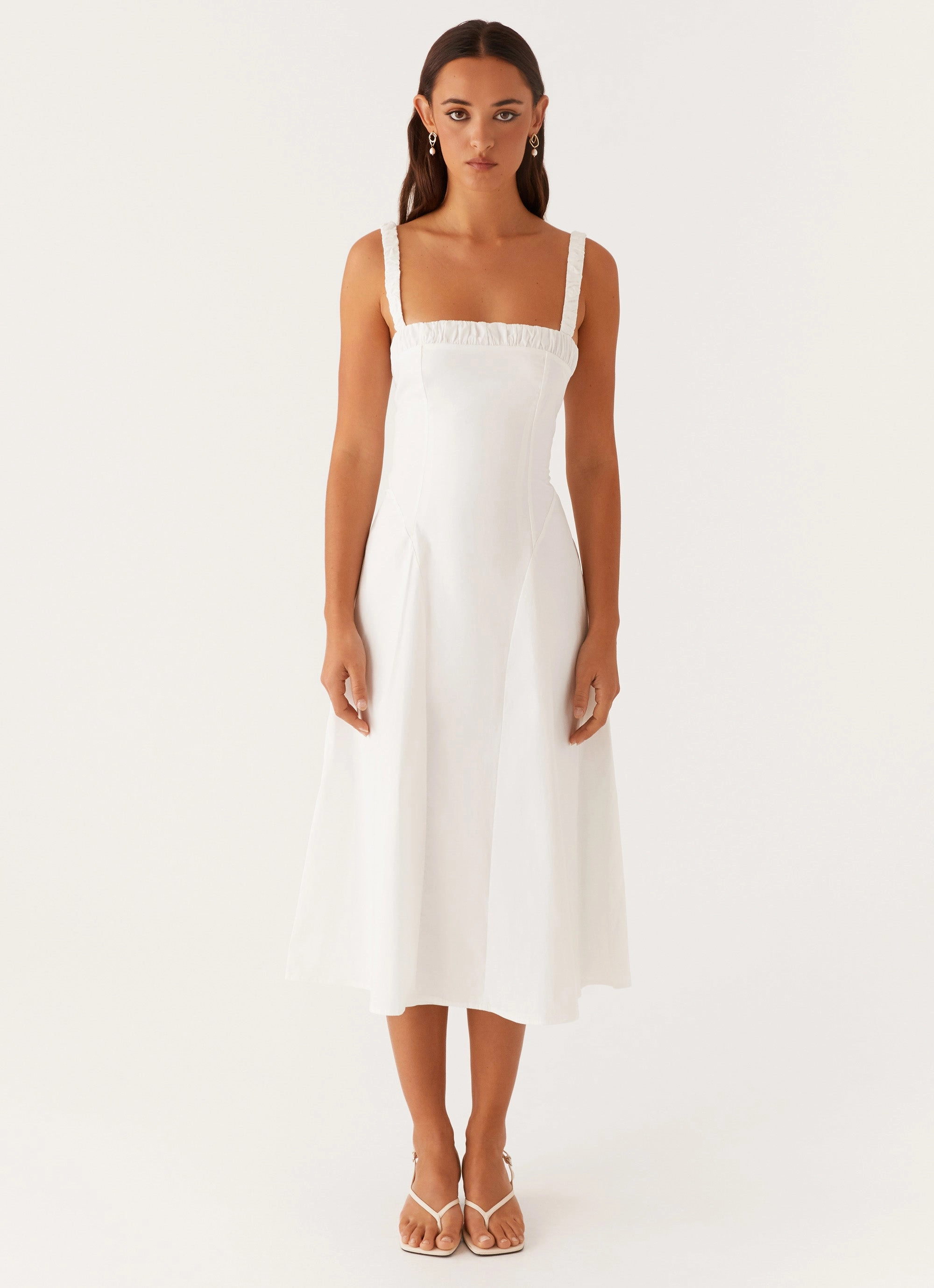 Simple Profile Enola Midi Dress - White