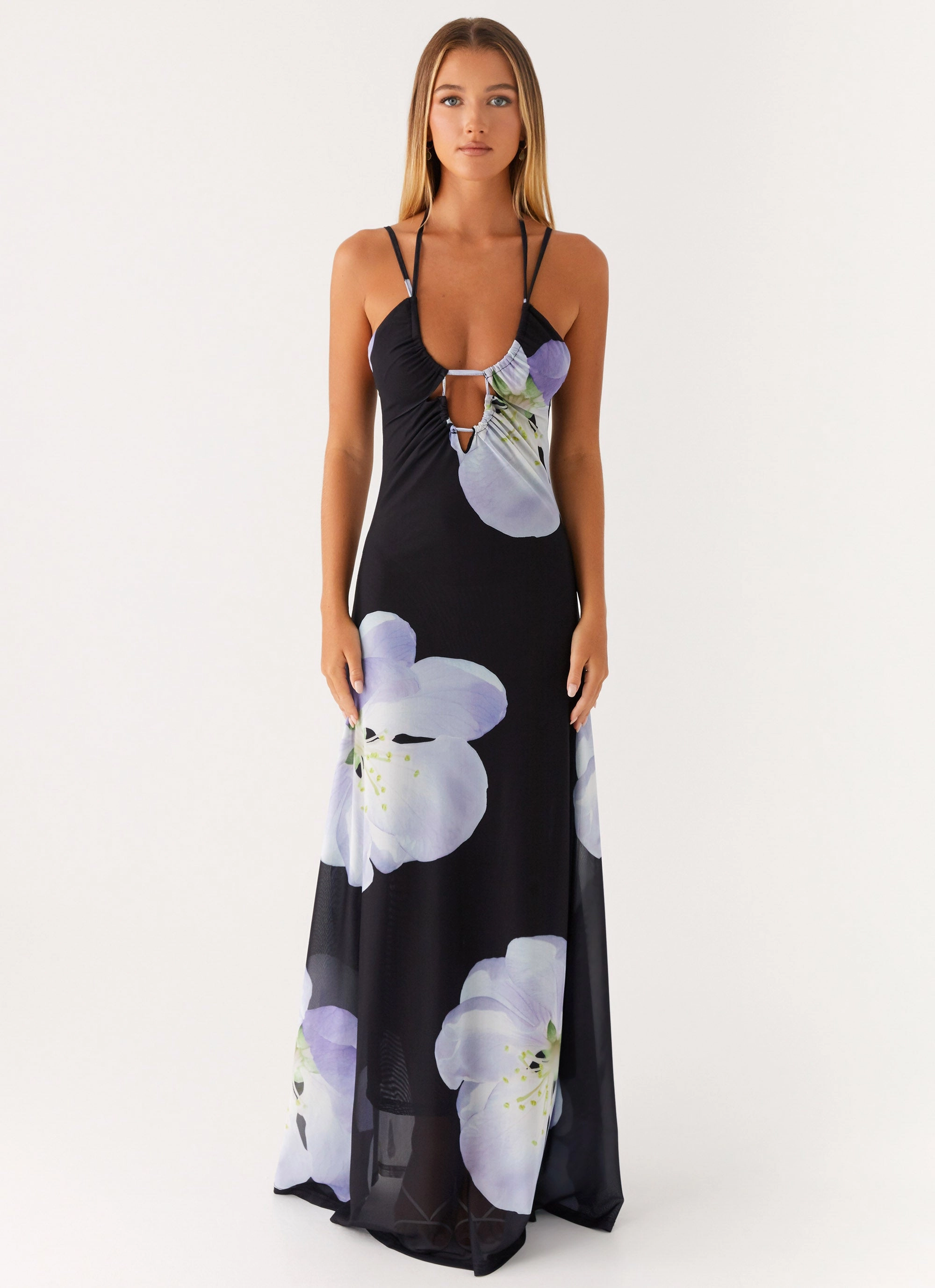 Enrika Maxi Dress - Flower Print Casual Chic Wear Cool Look