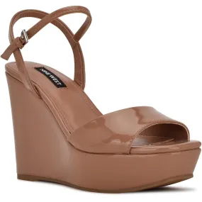 Kinda  Womens Padded Insole Ankle Strap Wedge Heels Velcro straps Comfortable Casual Shoes