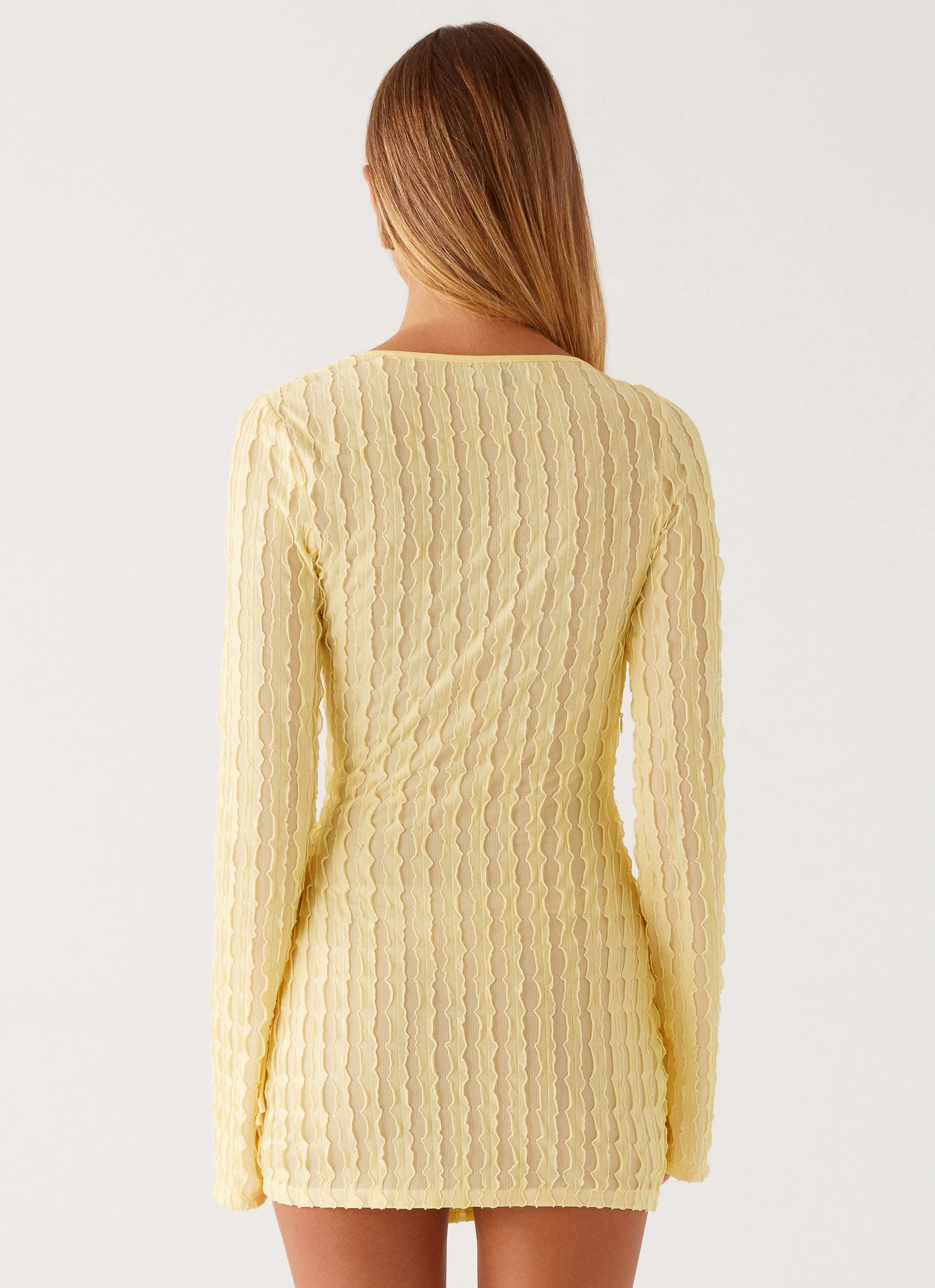 Alfie Mini Dress - Pastel Yellow Oversized-Fit everyday elegance
