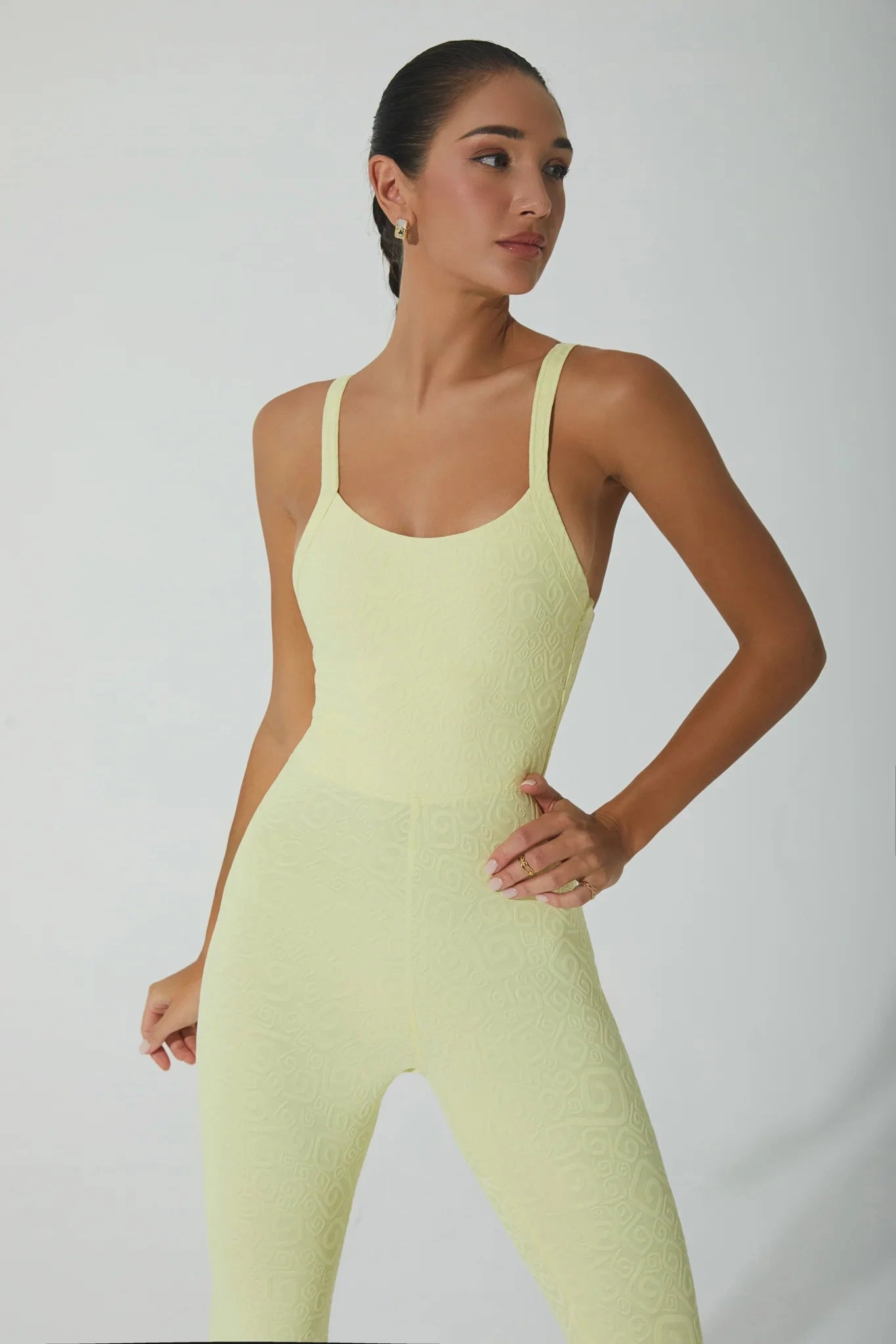 Precise Fit Stylish Guest Mimosa 3D Jumpsuit - Yellow Pearl